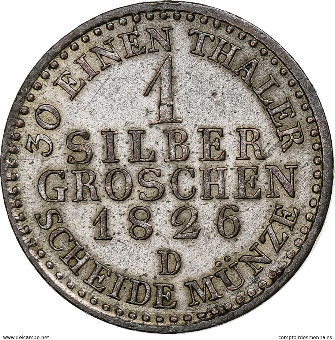 Allemagne, Friedrich Wilhelm III, Silber Groschen, 1826, Düsseldorf, Billon - Monedas Pequeñas & Otras Subdivisiones