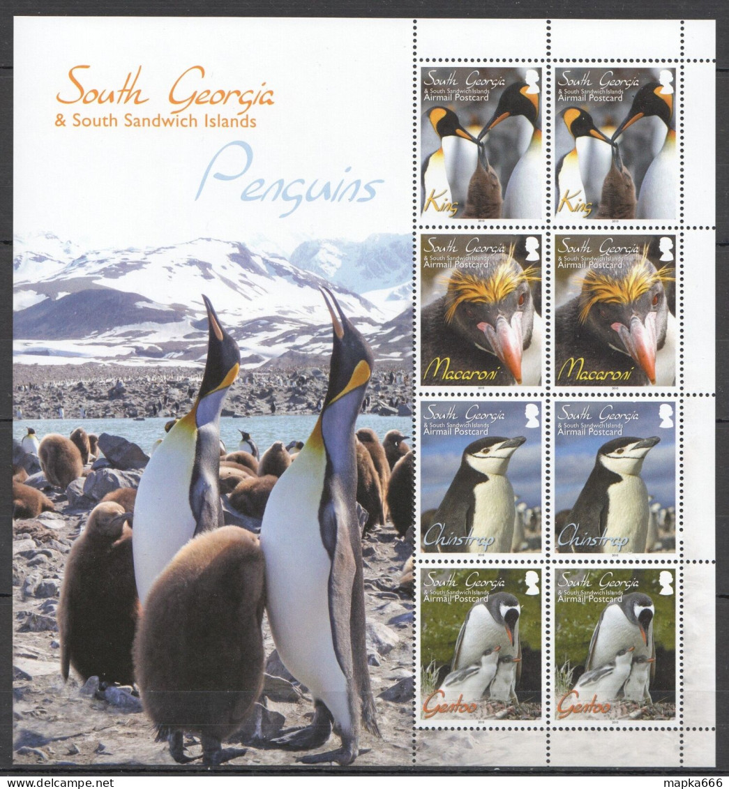 B0387 2010 South Georgia Penguins Birds #511-4 Mnh - Sonstige & Ohne Zuordnung