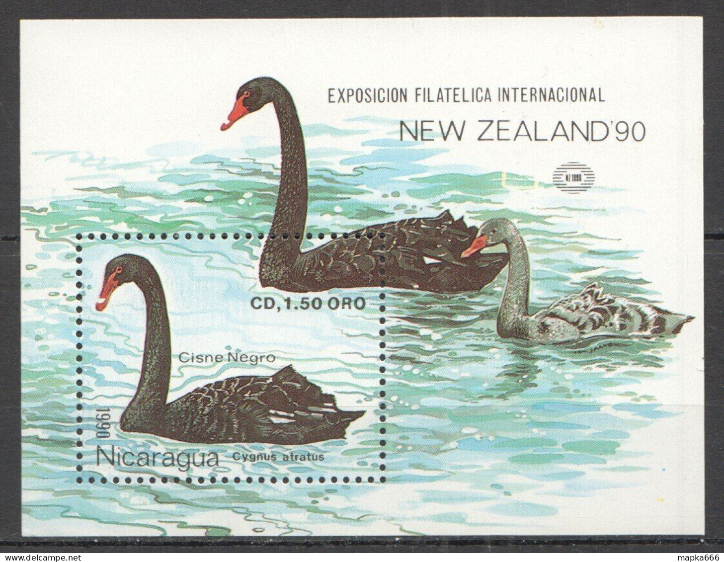 B0435 1990 Nicaragua Fauna Water Birds 1Bl Mnh - Sonstige & Ohne Zuordnung