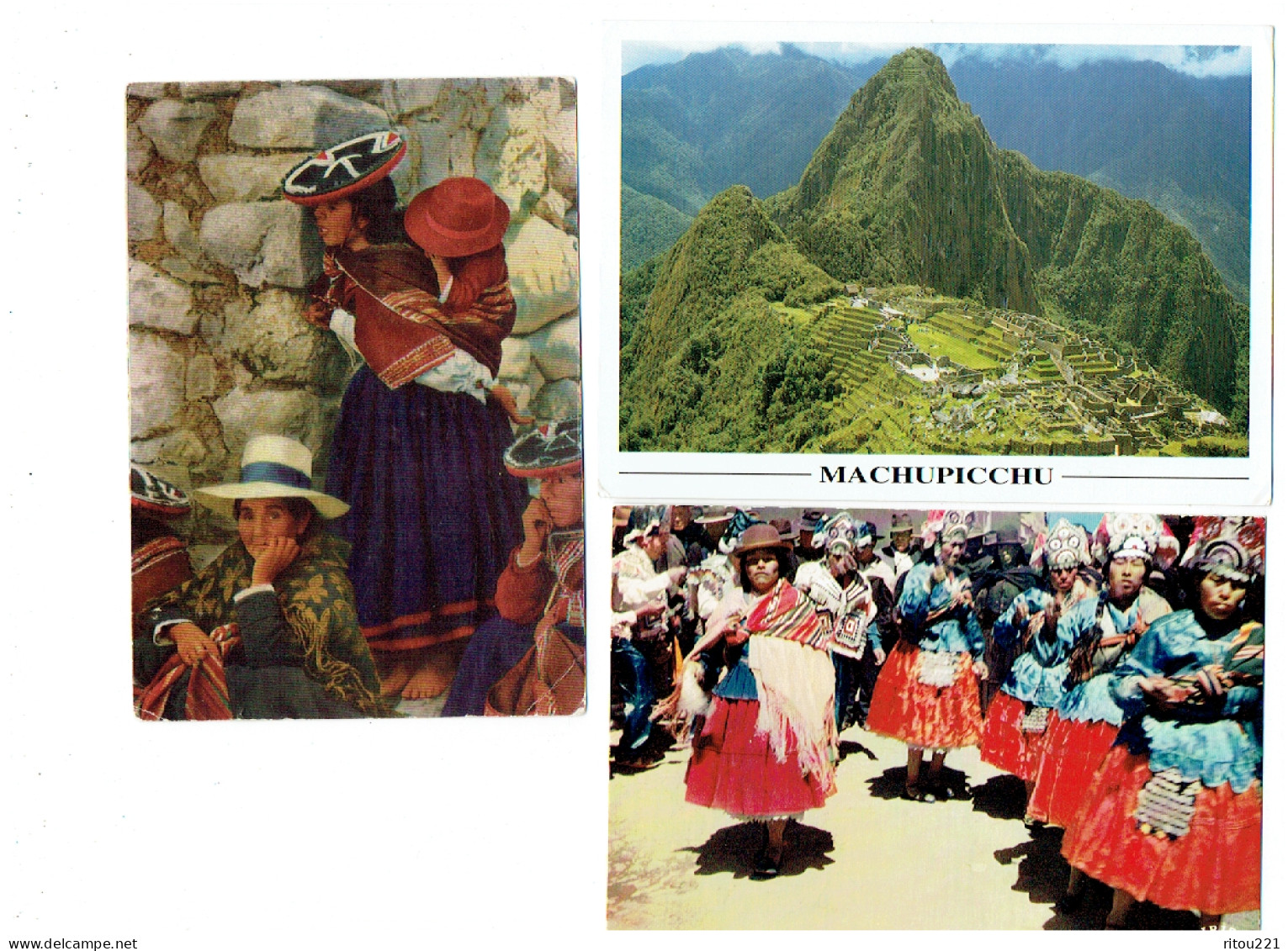 Lot 3 Cpm - Pérou - MACHUPICCHU PERU CUZCO Fête CHINCHERO Femme Bébé - Peru