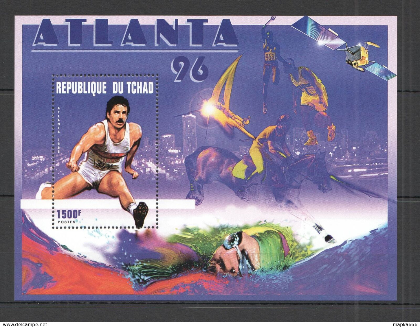 B0630 1996 Chad Sport Xxvii Winter Olympic Games Atlanta 96 1Bl Mnh - Other & Unclassified