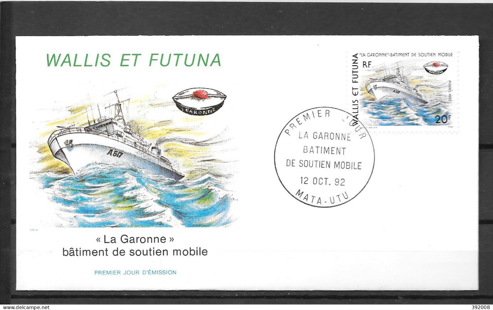 1992 - 441 - Bateau - 15 - FDC