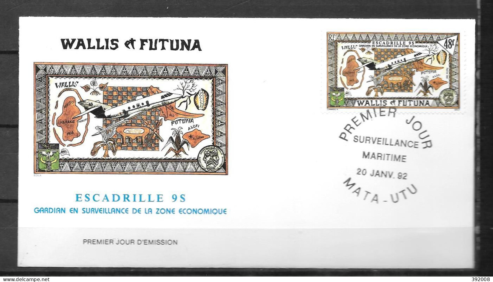 1992 - 424 - Surveillance Maritimme - 15 - FDC