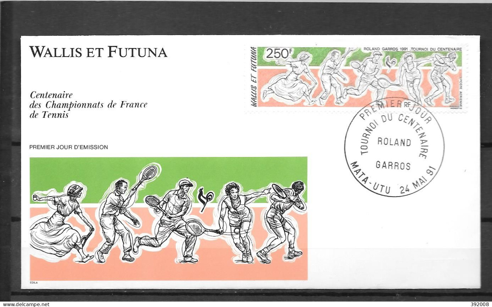 1991 - PA 171 - Roland Garros - 15 - FDC