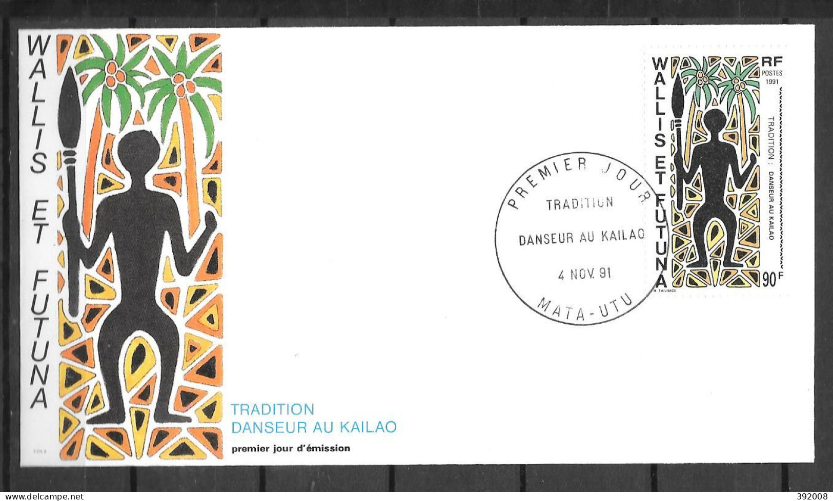 1991 - 418 - Danseur Au Kailao - 14 - FDC