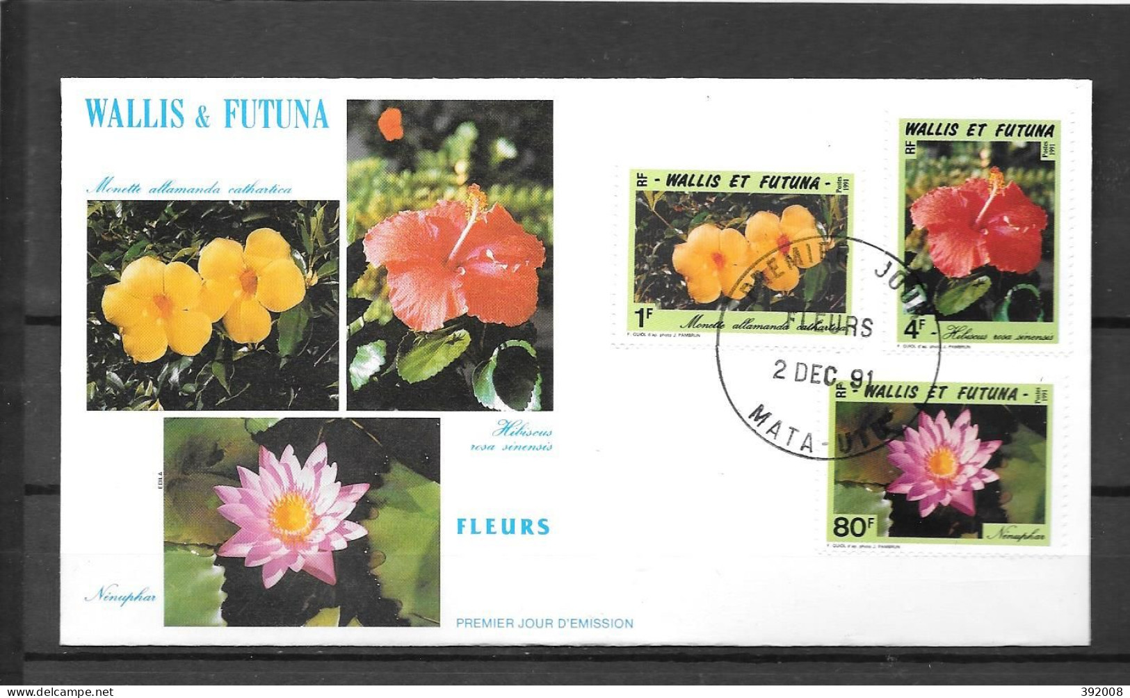 1991 - 420 à 422 - Fleurs - 14 - FDC