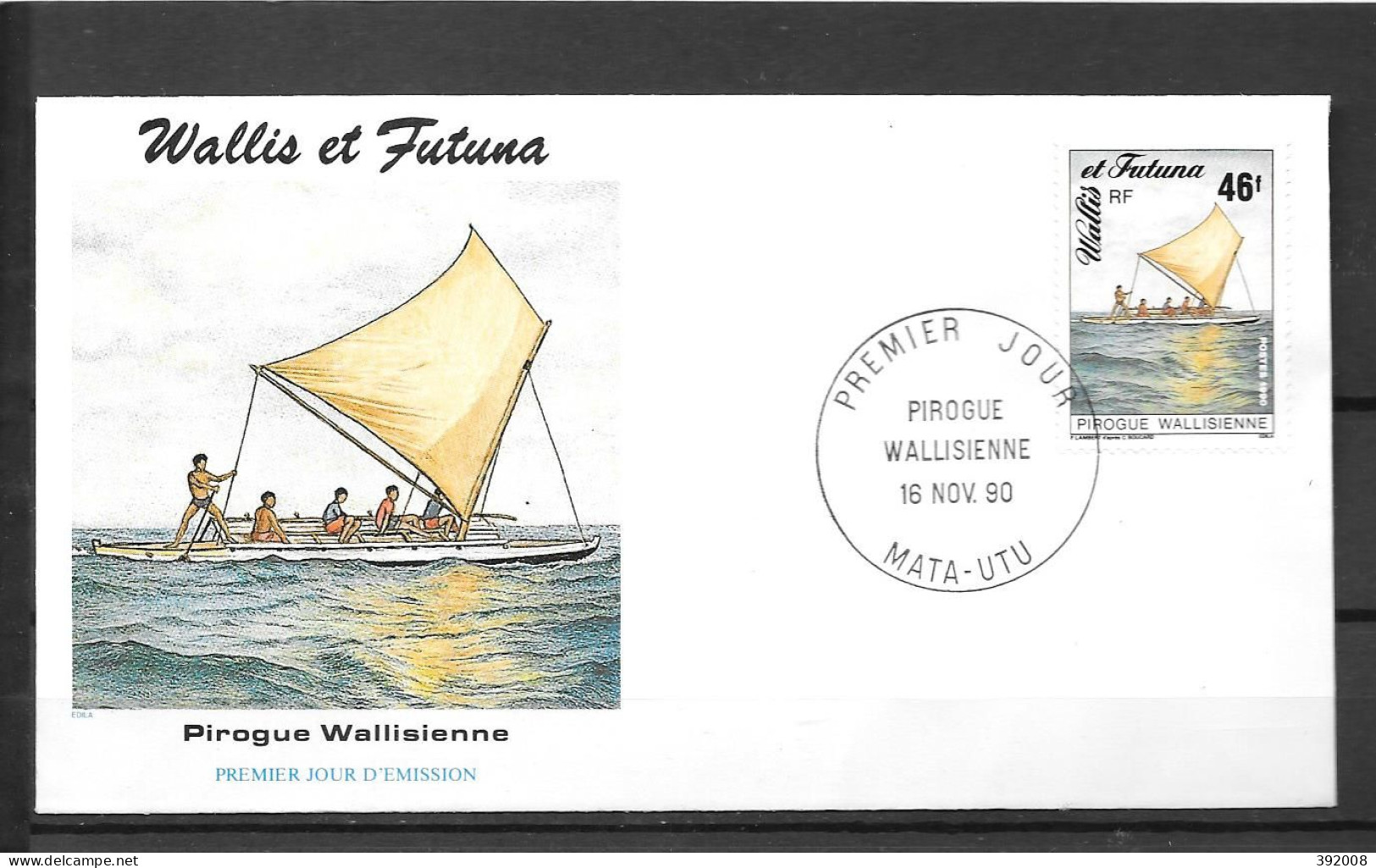 1990 - 404 - Pirogue - 13 - FDC