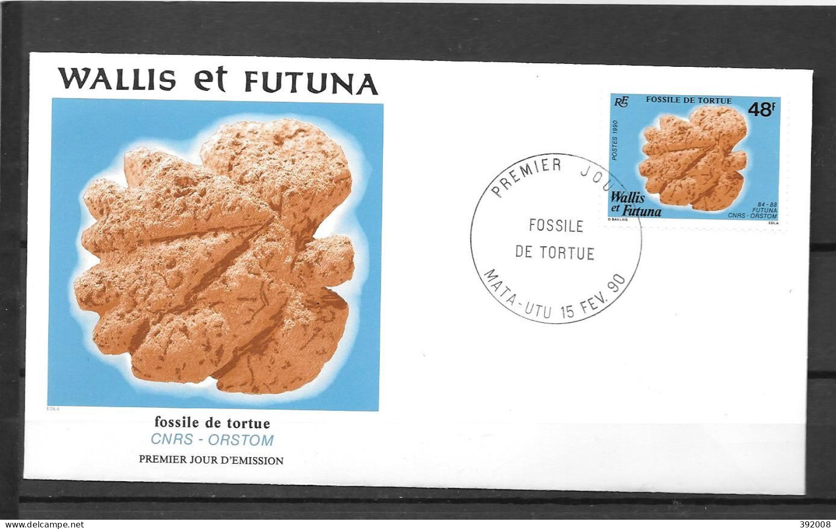 1990 - 394 - Fossile De Tortue - 13 - FDC