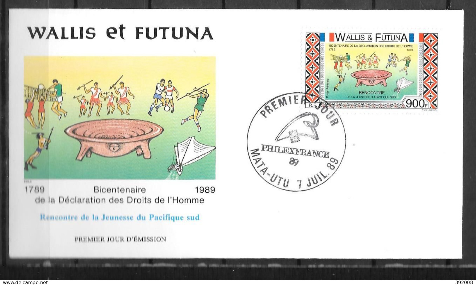 1989 - PA 166 - 200ans Des Droits De L'homme - 13 - FDC