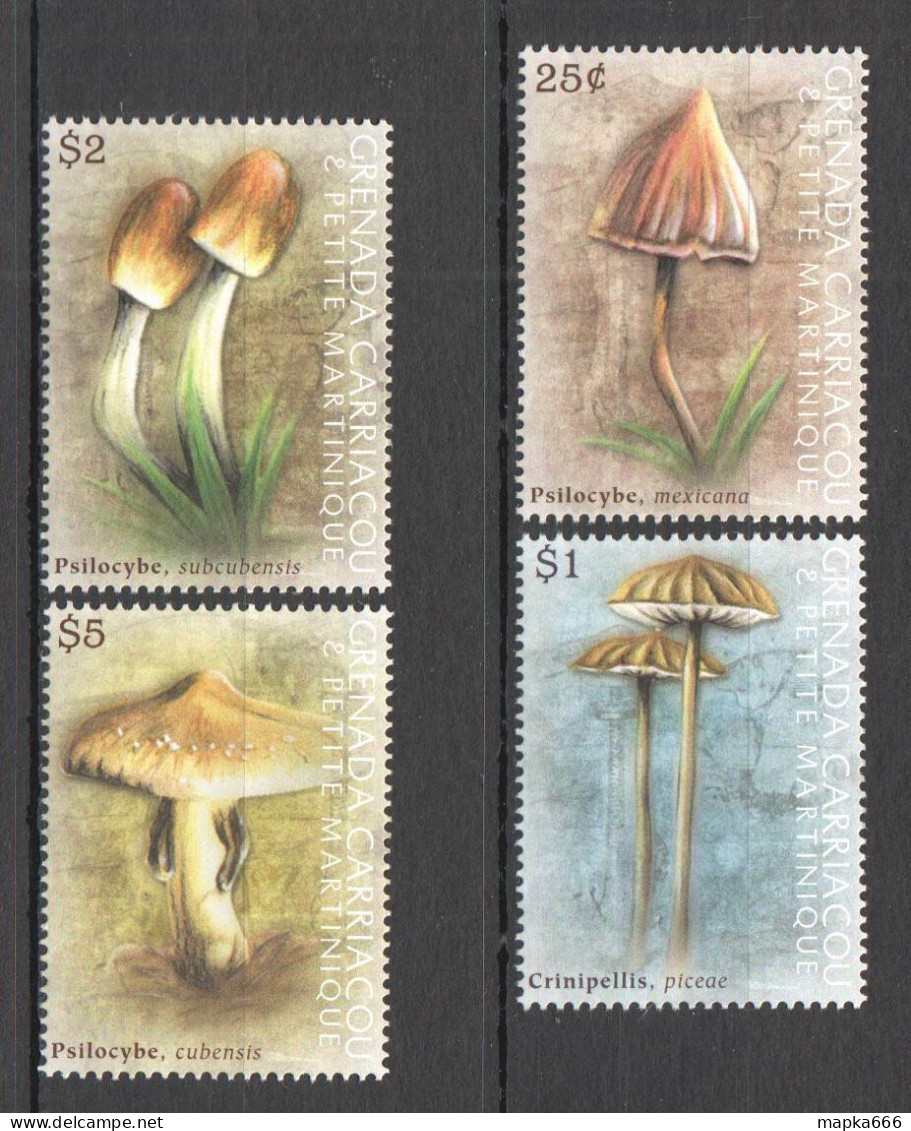 B0935 2009 Grenada Carriacou Flora Nature Mushrooms 1Set Mnh - Pilze