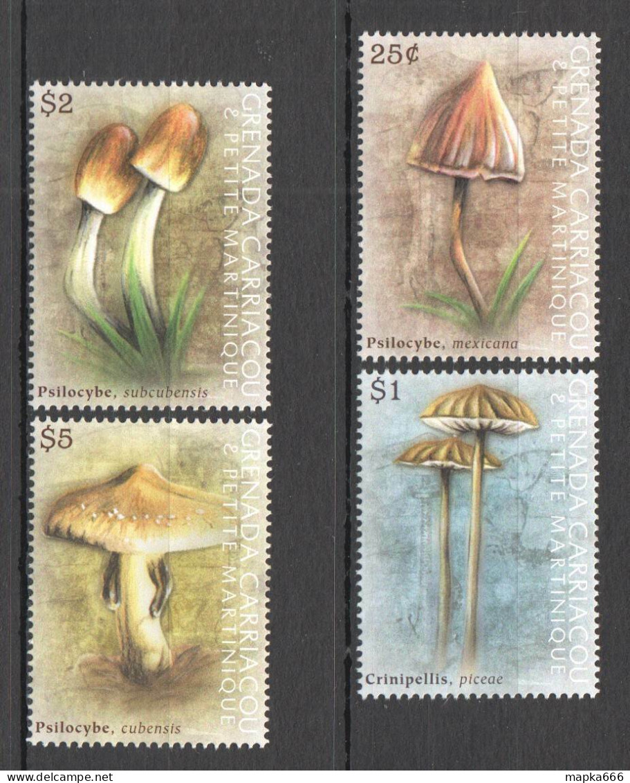 B0935 2009 Grenada Carriacou Flora Nature Mushrooms 1Set Mnh - Hongos