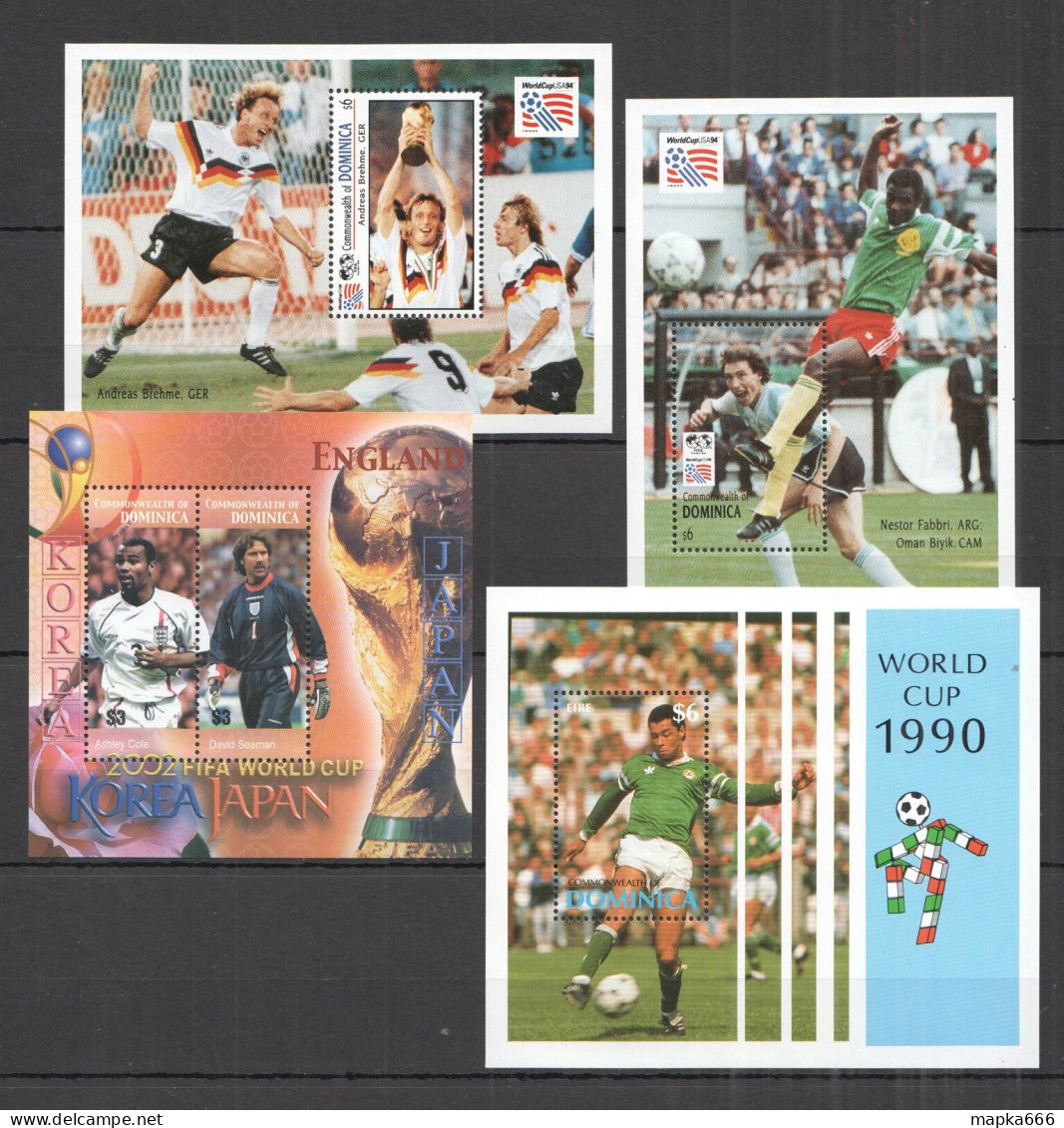 B0974 Dominica Sport Football World Cup Korea Japan 2002 Usa 1994 4Bl Mnh - Other & Unclassified