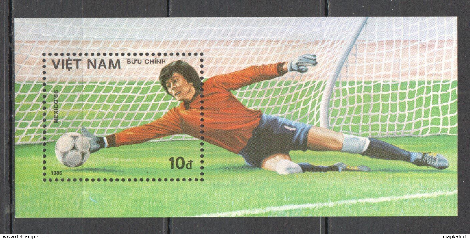 B1016 1986 Vietnam Football World Cup Mexico 86 Bl Mnh - Other & Unclassified