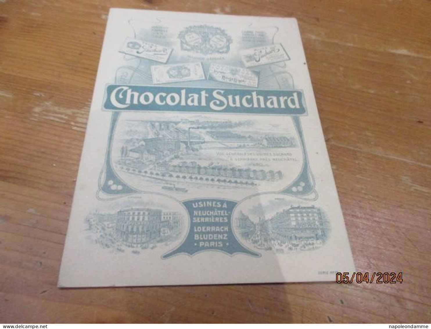 Suchard  Menu, 13 Cm X 18 Cm, Nr 9 - Suchard