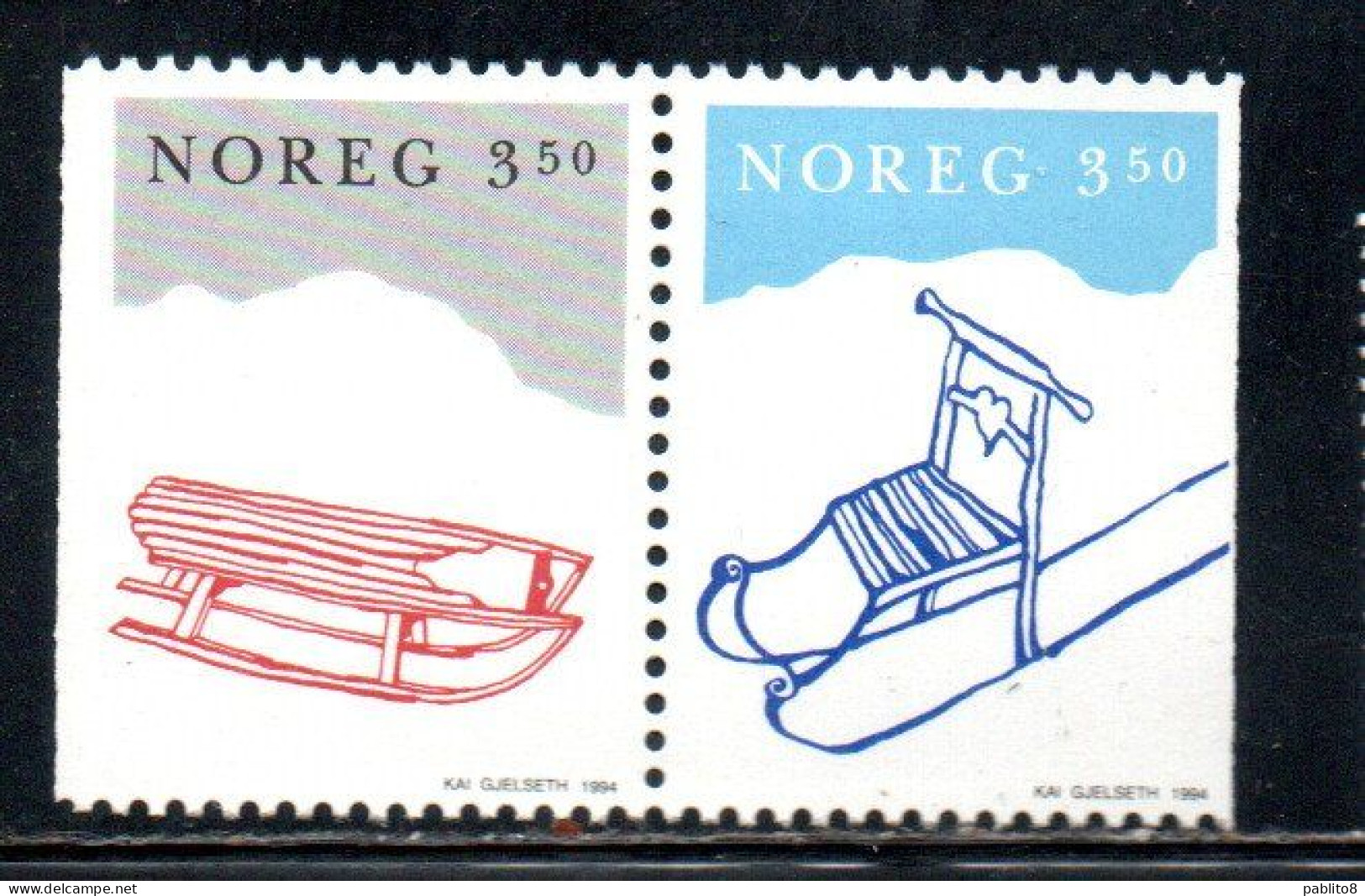 NORWAY NORGE NORVEGIA NORVEGE 1994 CHRISTMAS NATALE NOEL WEIHNACHTEN NAVIDAD COMPLETE SET SERIE COMPLETA MNH - Ungebraucht