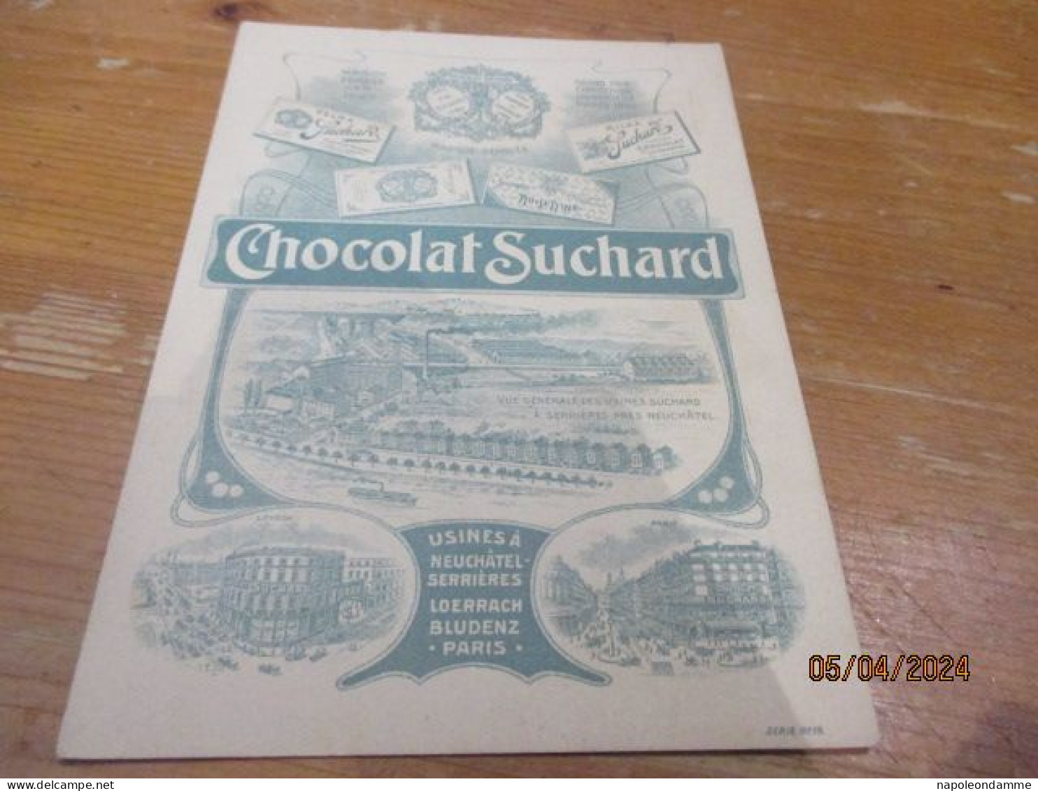 Suchard  Menu, 13 Cm X 18 Cm, Nr 6 - Suchard