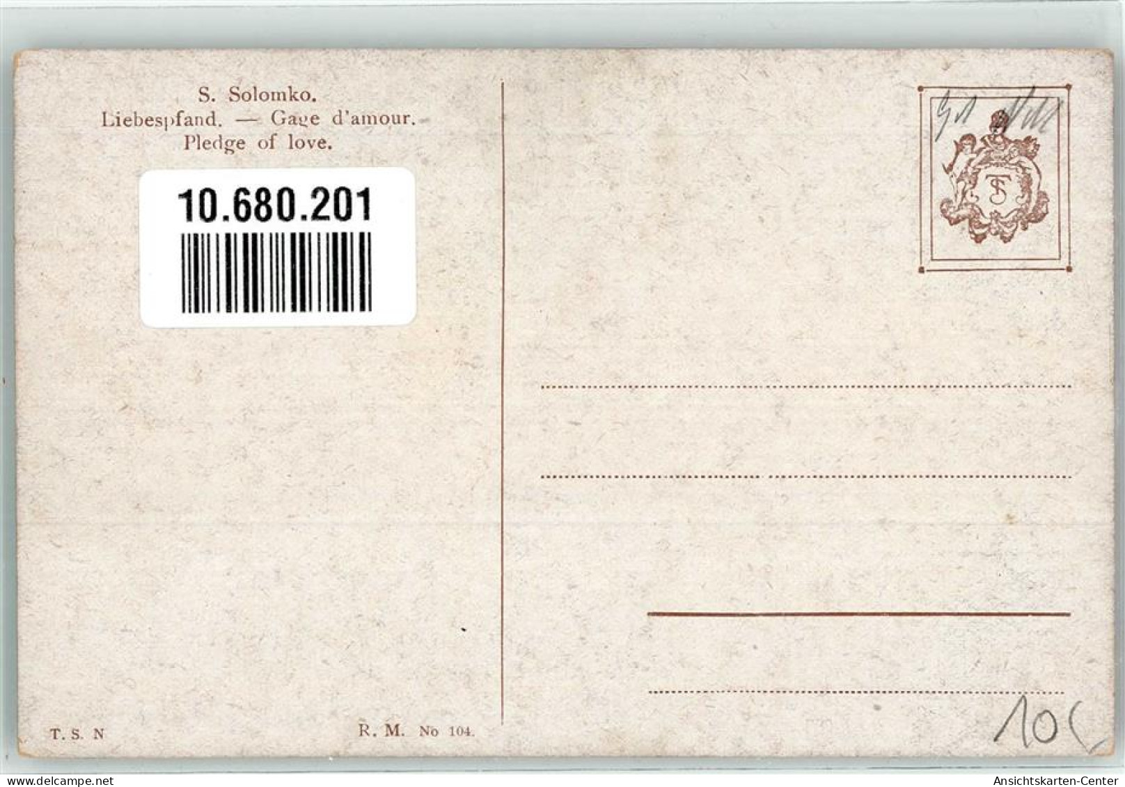 10680201 - Tracht Liebespfand Verlag TSN Nr. 104 - Solomko, S.