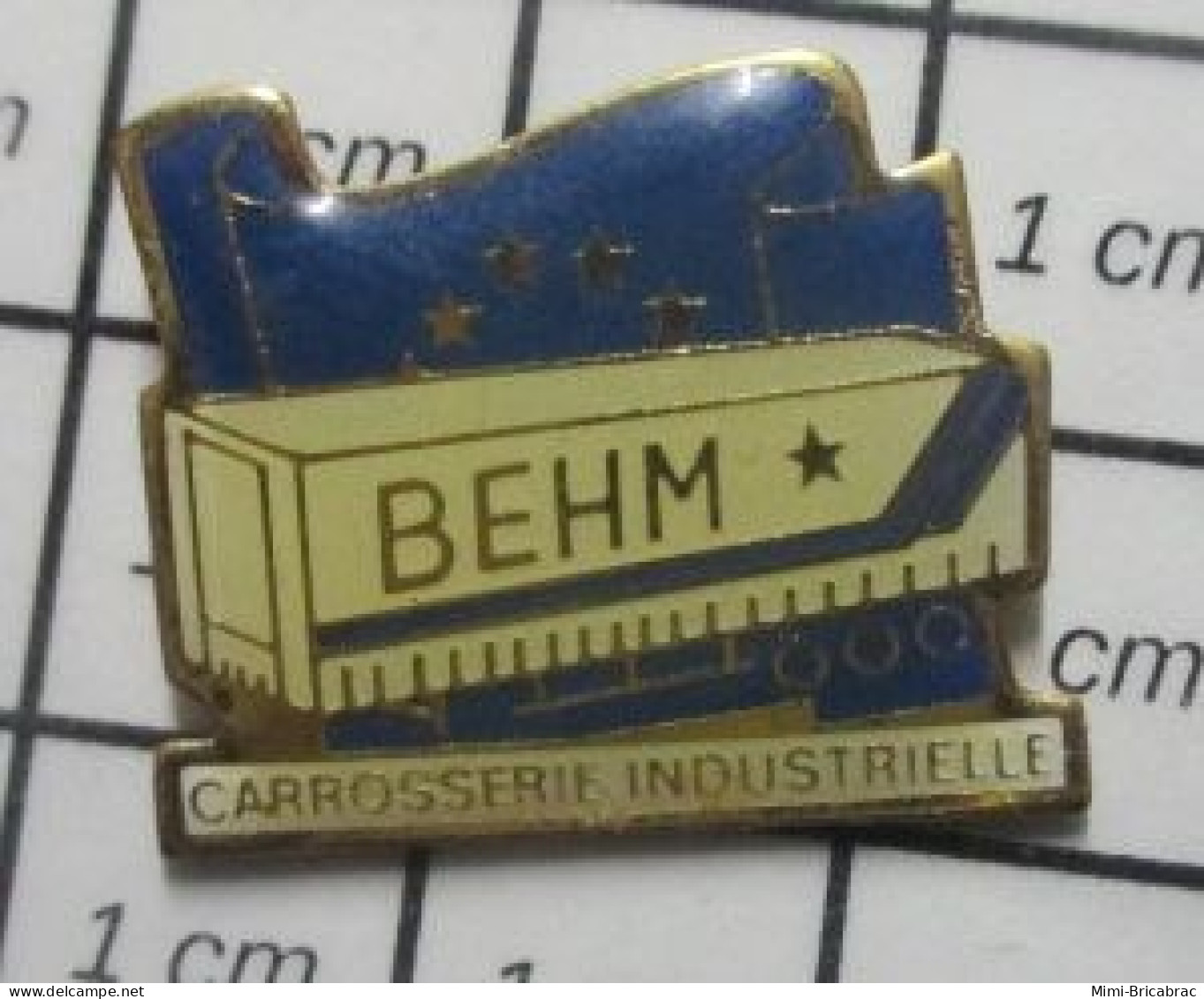 713B Pin's Pins / Beau Et Rare / TRANSPORTS / CARROSSERIE INDUSTRIELLE BEHM - Transports