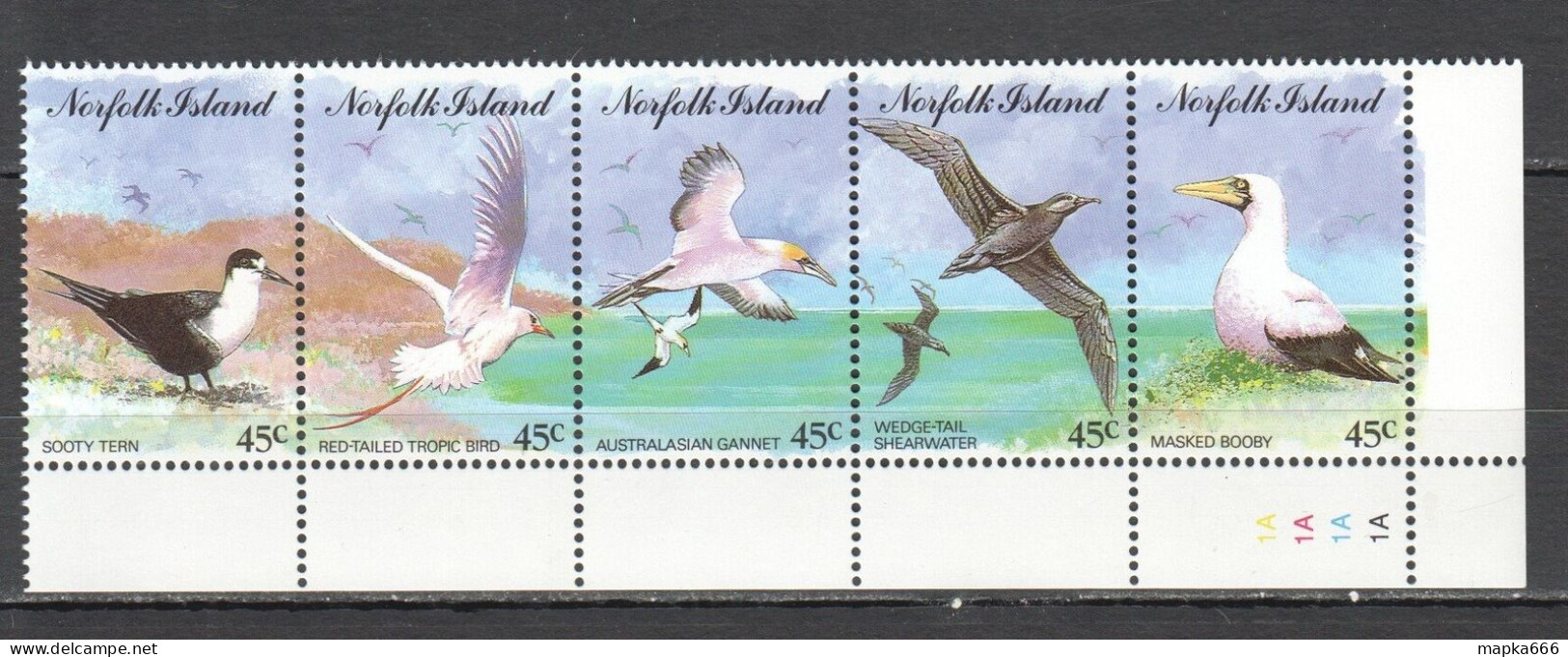 Oz0269 1994 Norfolk Island Fauna Birds #569-73 1Set Mnh - Sonstige & Ohne Zuordnung