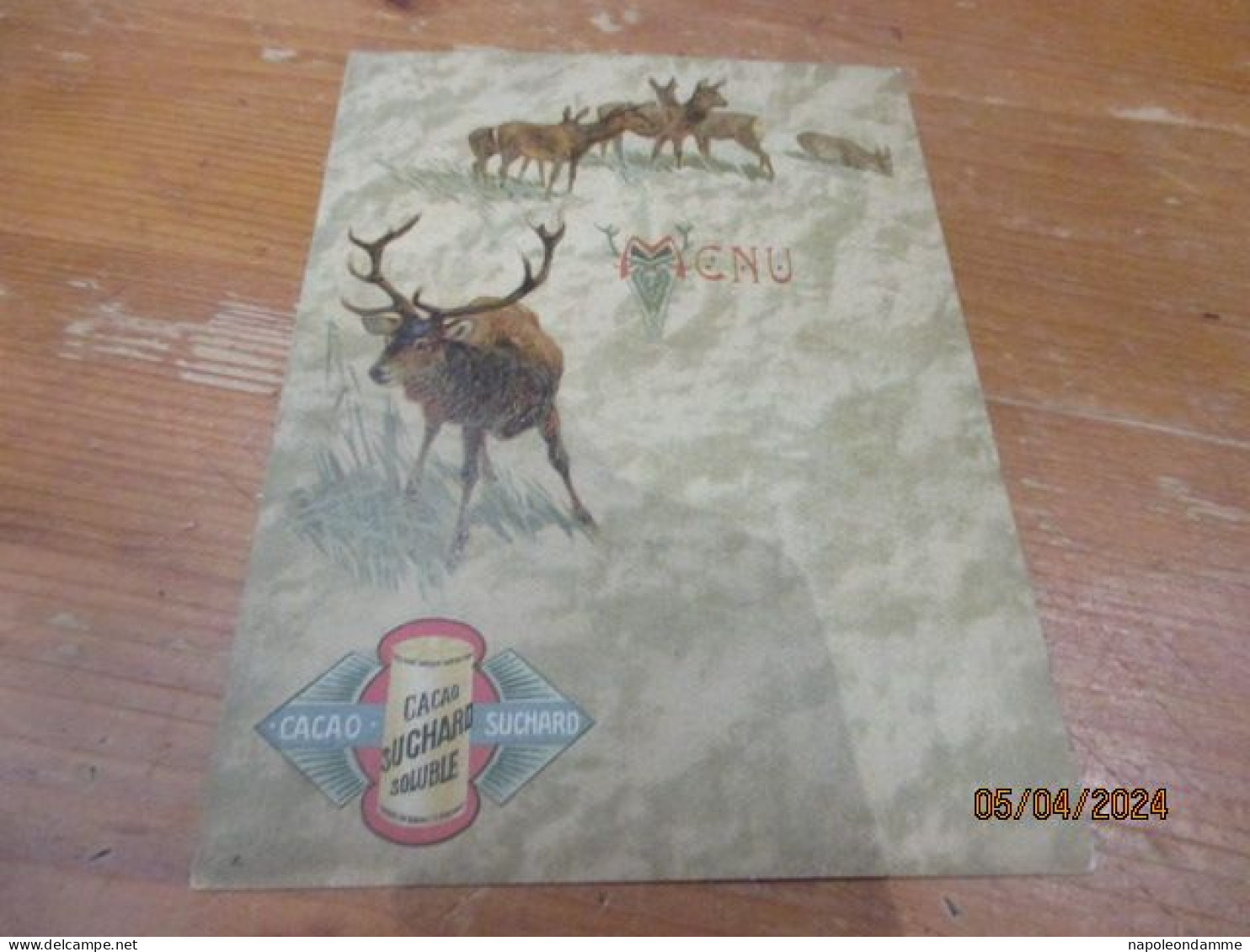 Suchard  Menu, 13 Cm X 18 Cm, Nr 1 - Suchard