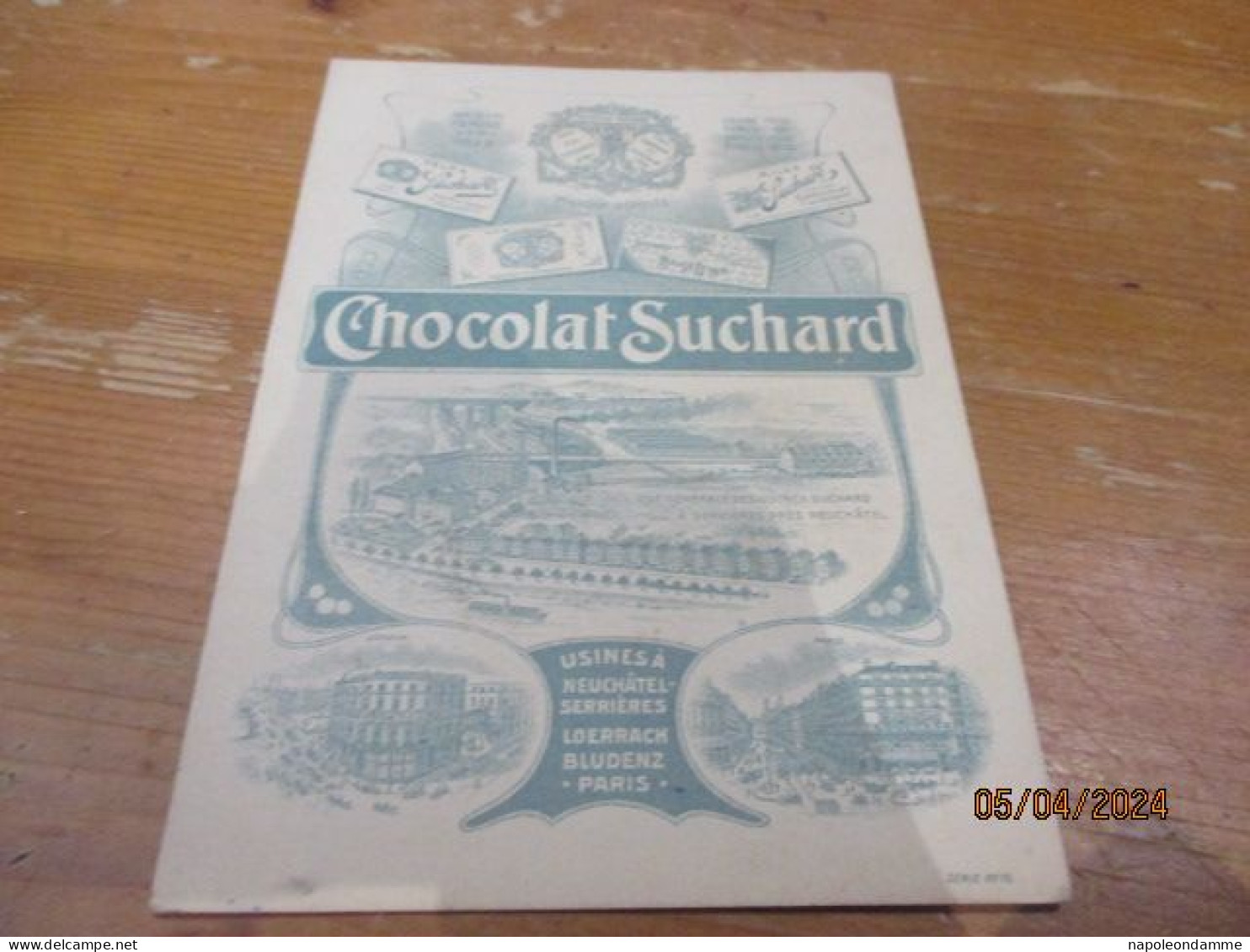 Suchard  Menu, 13 Cm X 18 Cm, Nr 1 - Suchard