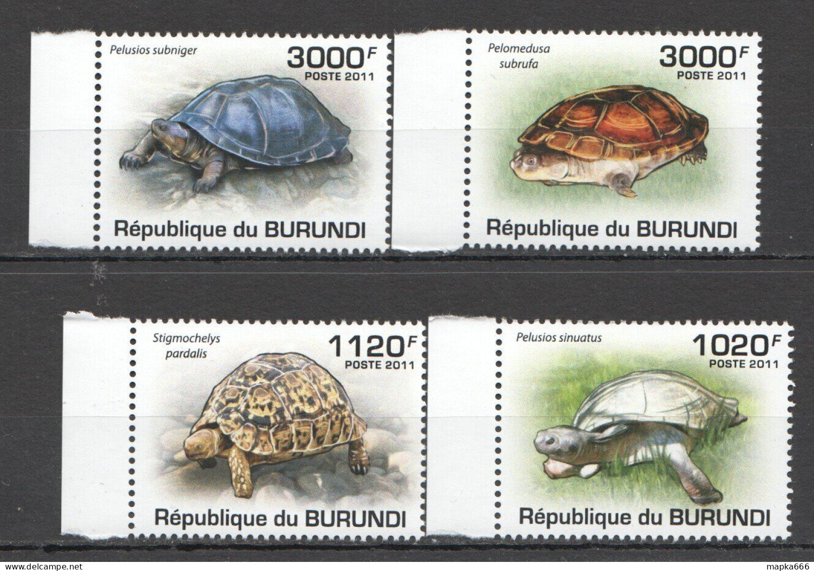 Oz0384 2011 Burundi Fauna Reptiles Sea Turtles Set Mnh - Sonstige & Ohne Zuordnung