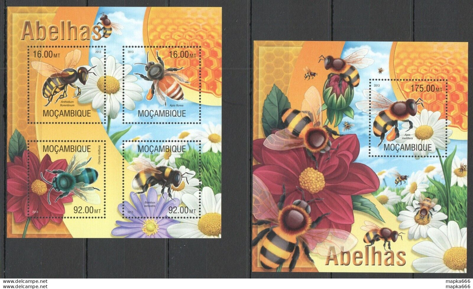 St2552 2013 Mozambique Insects Fauna Honey Bees Kb+Bl Mnh - Honingbijen