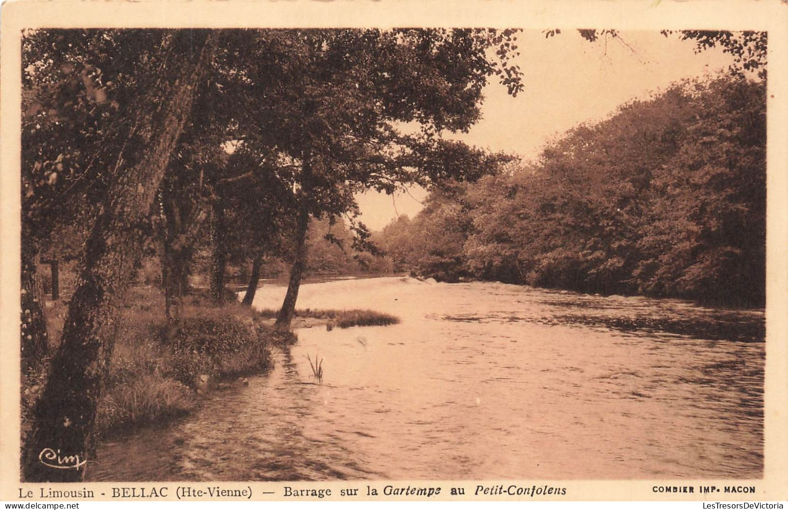 FRANCE - Le Limousin - Bellac (Hte Vienne) - Barrage Sur Le Gartemps Au Petit Confolens - Carte Postale Ancienne - Bellac