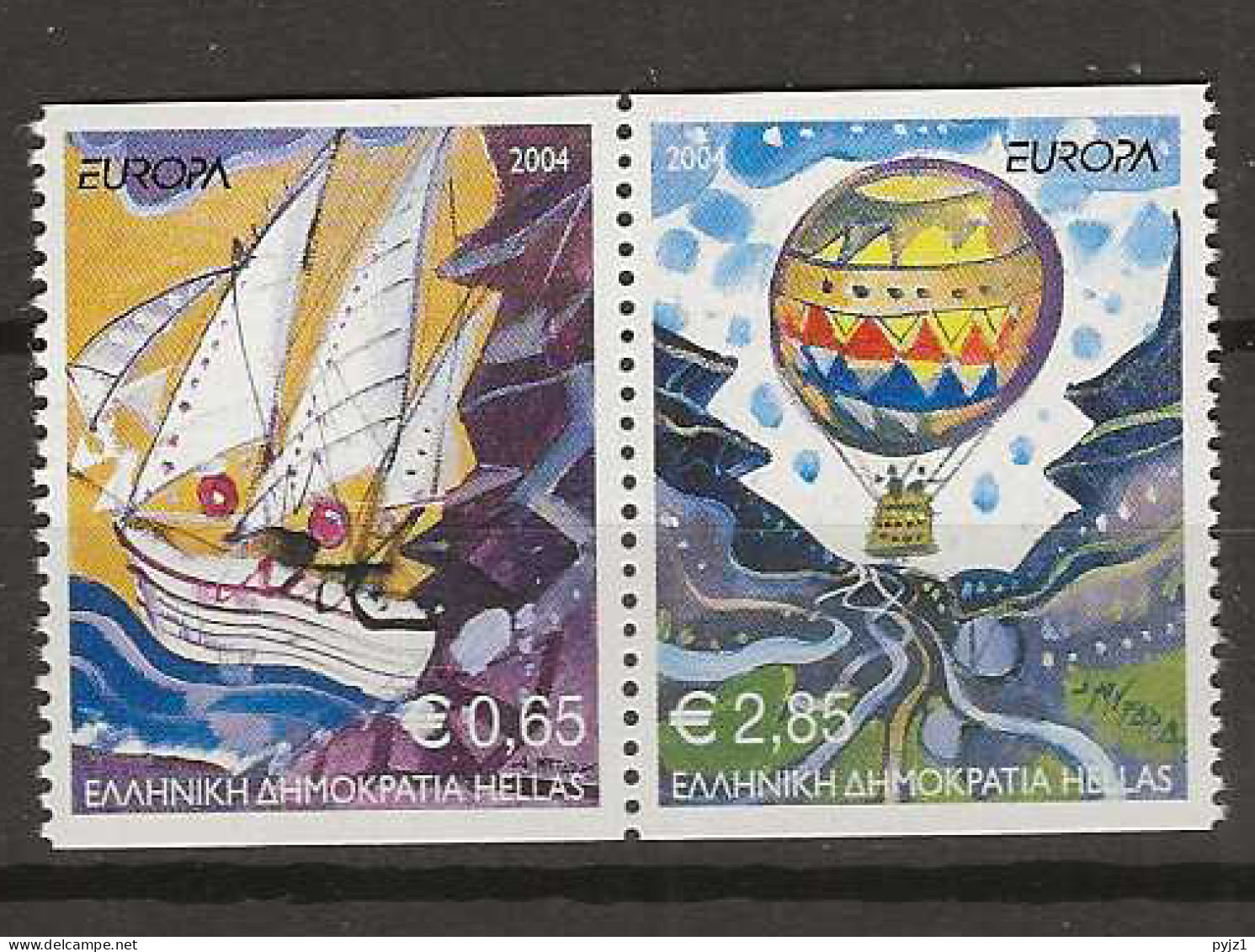 2004 MNH Greece Mi 2224-25-C Europa From Booklet Postfris** - Unused Stamps