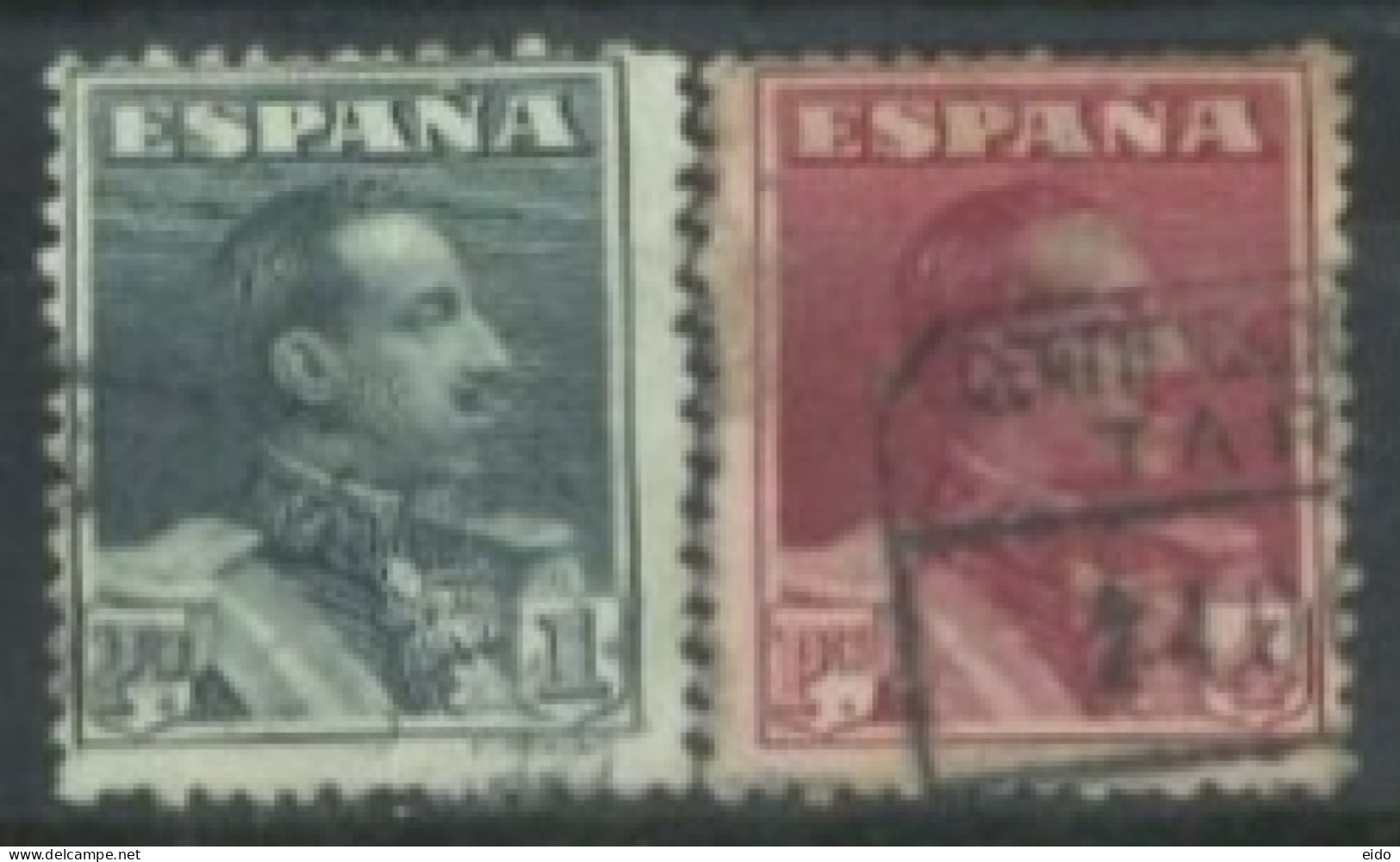 SPAIN,  1922/26, KING ALFONSO XIII STAMPS SET OF 2, # 342/43,USED. - Usati