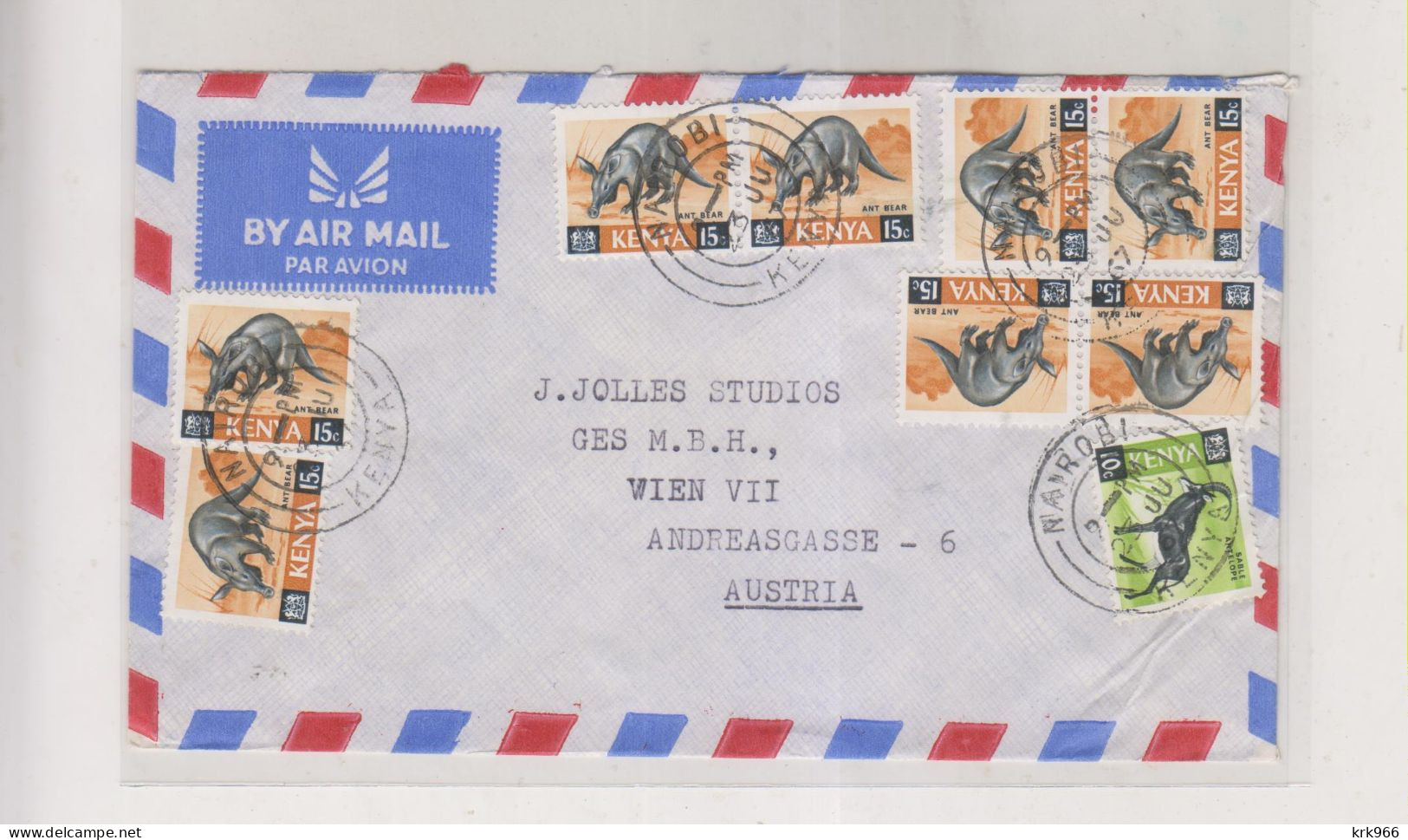 KENYA  1967 NAIROBI  Airmail Cover To Austria - Kenia (1963-...)