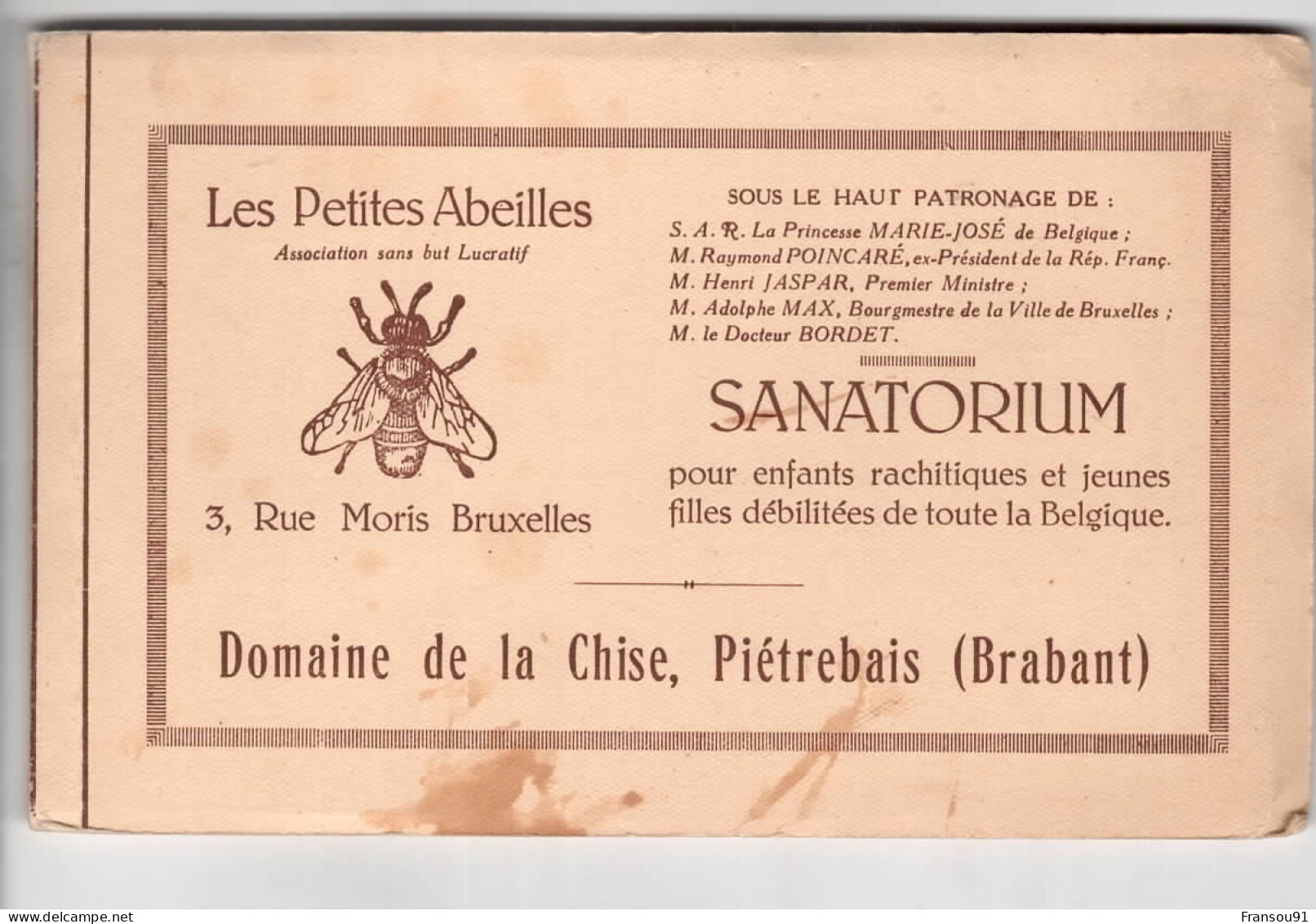 Piétrebais Sanatorium Les Petites Abeilles ( Carnet De 10 Vues ) - Incourt