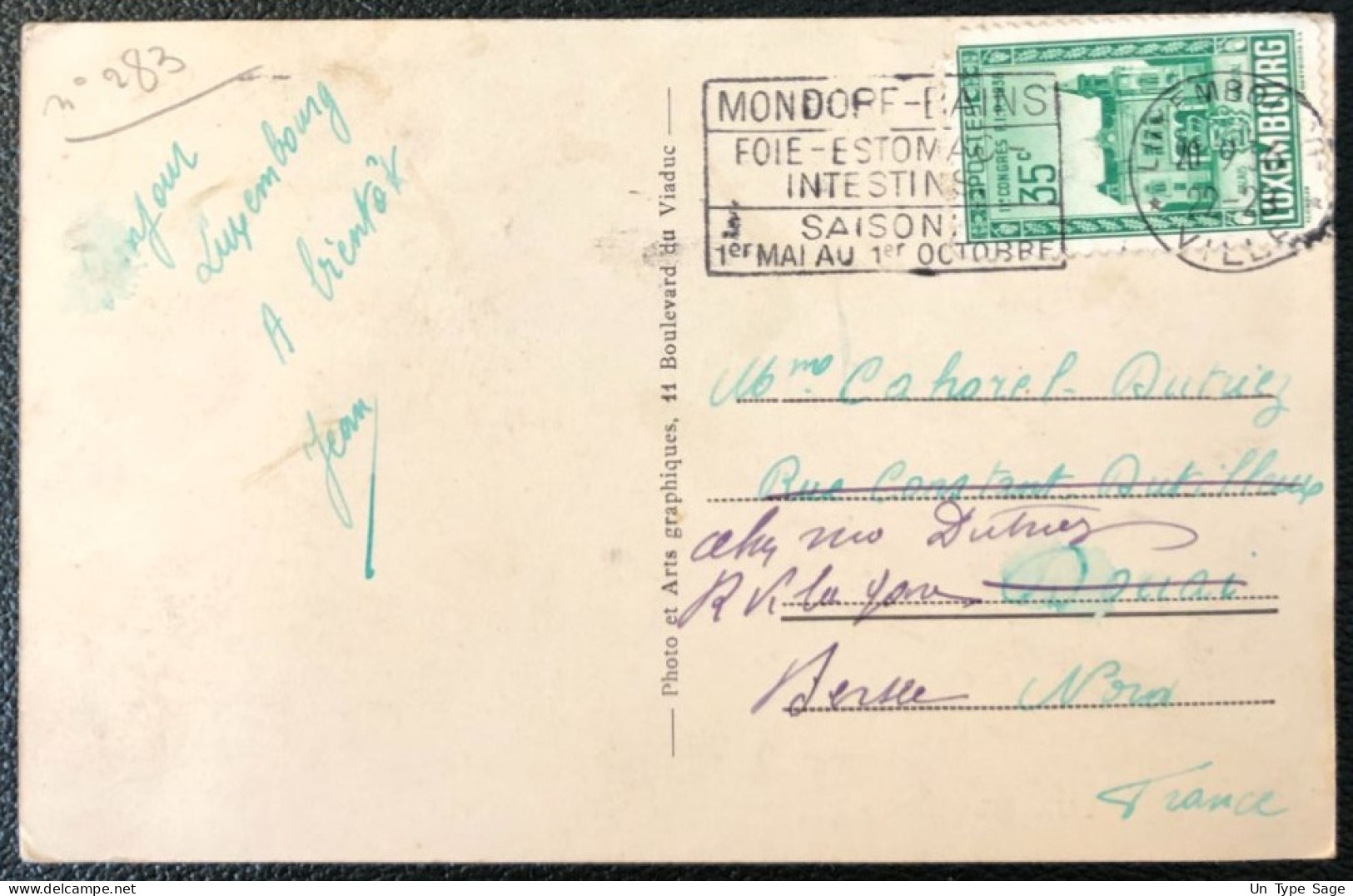 Luxembourg, Divers Sur CPA 1936 - (A191) - Storia Postale