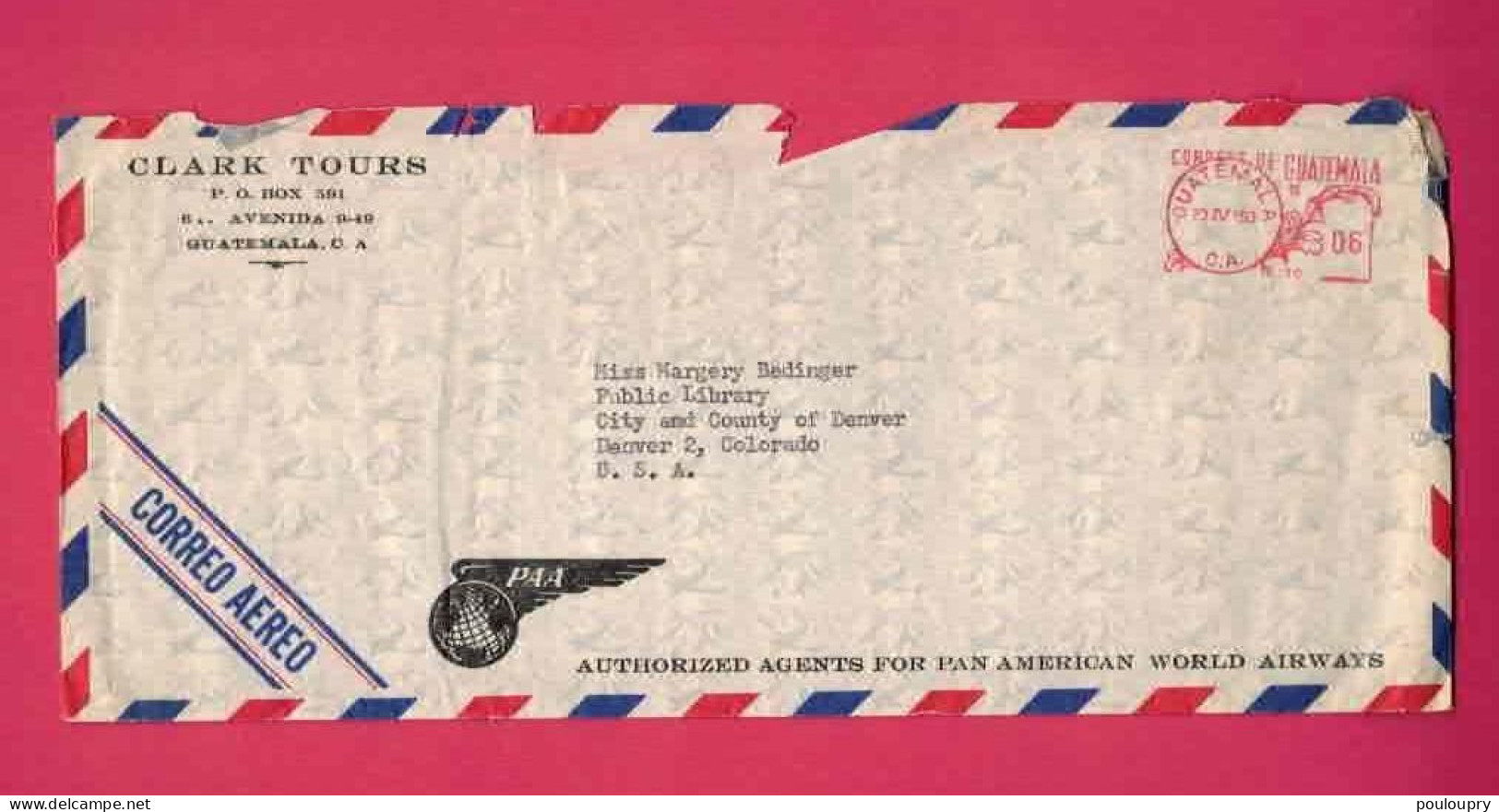 Lettre De 1953 Pour Les USA EUAN - EMA - Guatemala