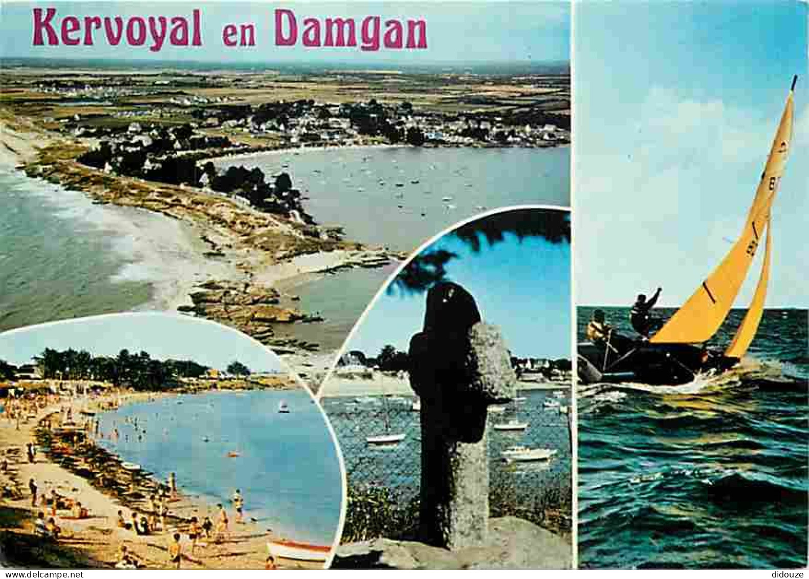 56 - Damgan - Kervoyal - Multivues - Bateaux - Voiles - Flamme Postale - CPM - Voir Scans Recto-Verso - Damgan