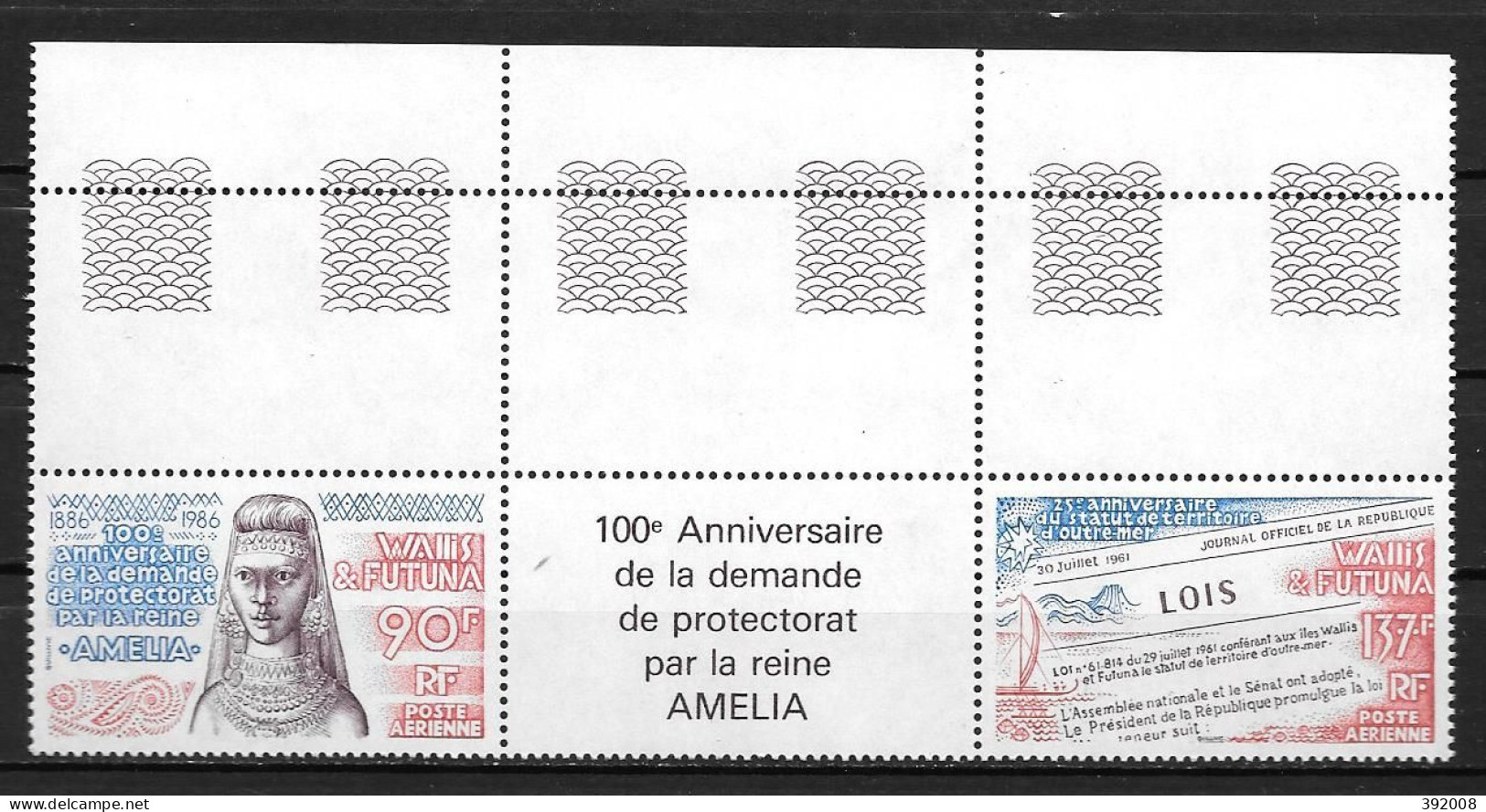 PA - 1986 - 152A**MNH - 100 Ans De La Demande De Protectorat Par La Reine Amélia - Neufs