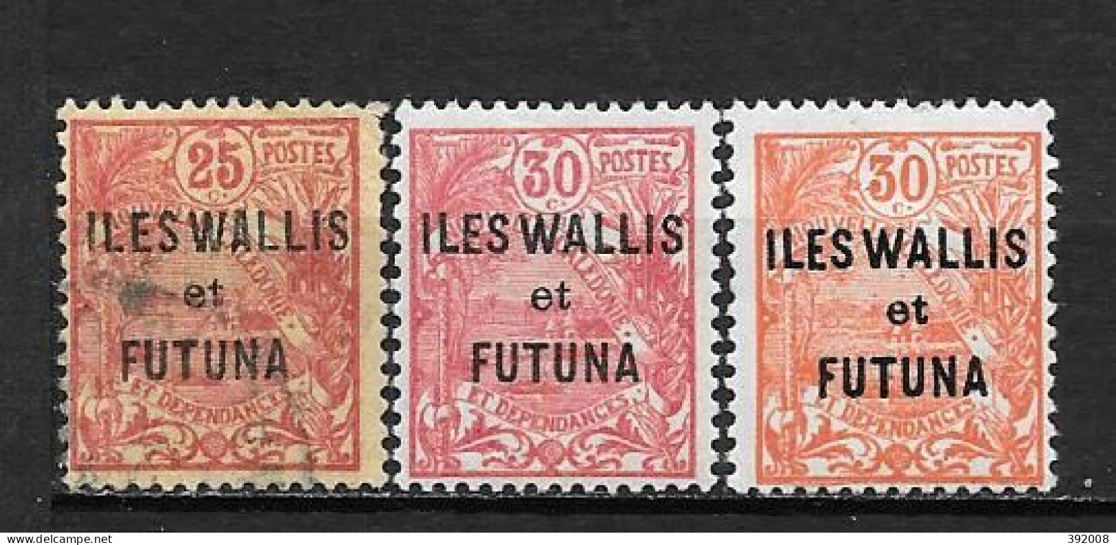 1922 - 21 à 23*MH - Timbres De N.C. Surchargés - Unused Stamps