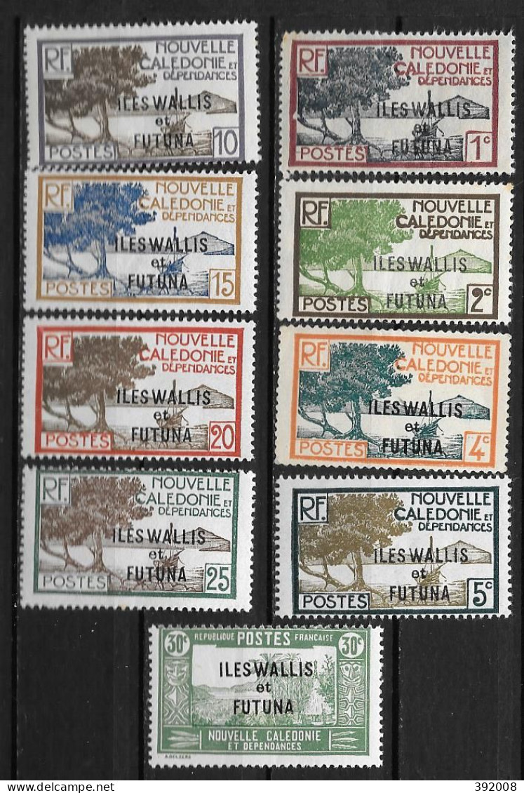 1930 - 43 à 51*MH - Timbres De N.C. De 1928 Surchargés - Unused Stamps