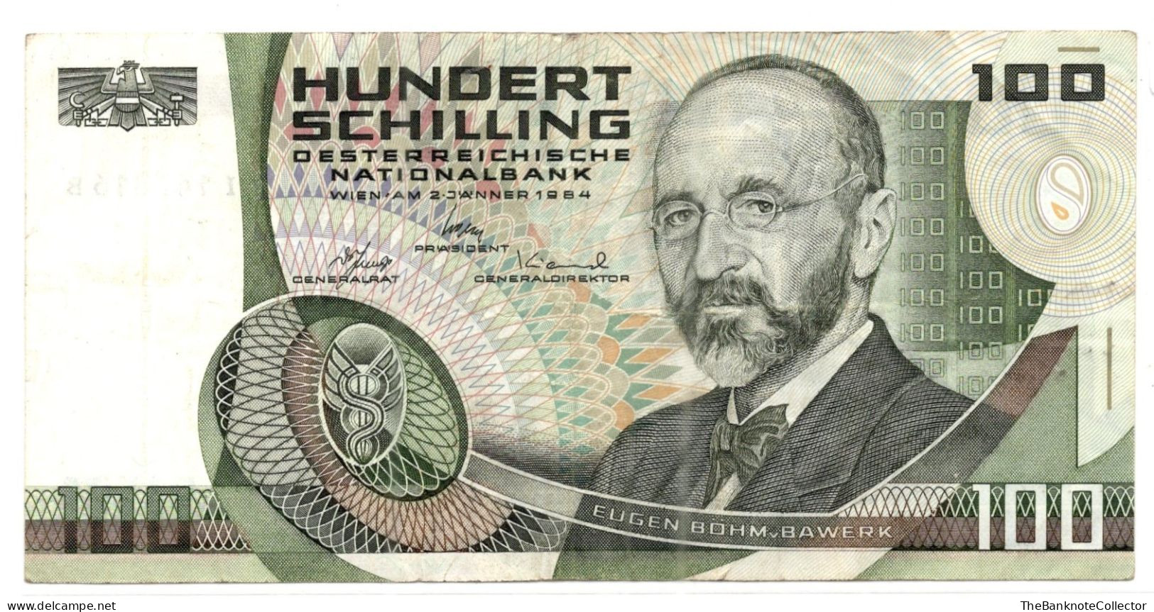 AUSTRIA 100 Shillings 1984 P-150 Good Very Fine - Oesterreich