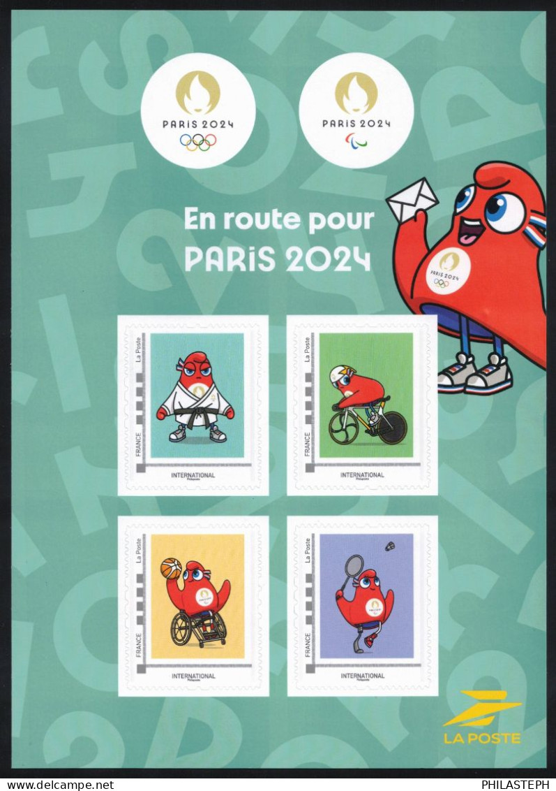 FRANCE 2023 - Collector 4 Timbres - En Route Pour  PARIS 2024 - JEUX OLYMPIQUES - J O - Summer 2024: Paris