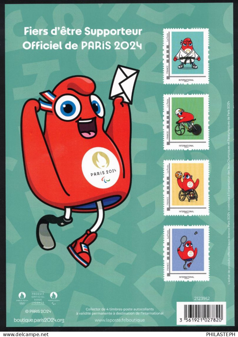 FRANCE 2023 - Collector 4 Timbres - En Route Pour  PARIS 2024 - JEUX OLYMPIQUES - J O - Eté 2024 : Paris