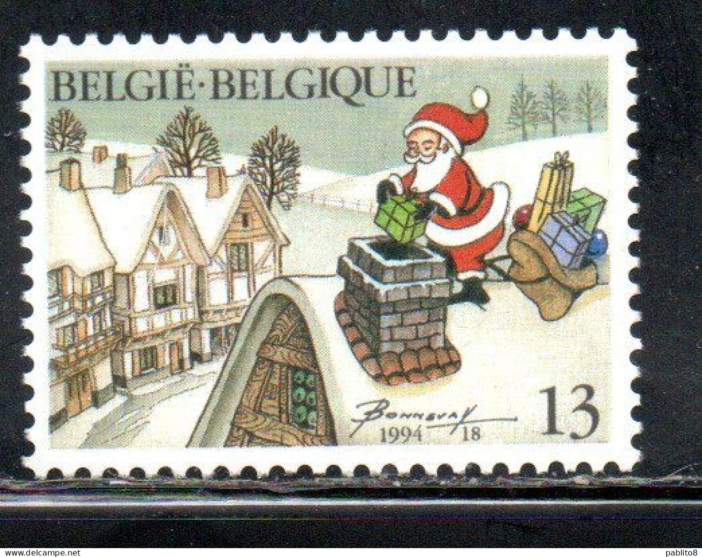 BELGIQUE BELGIE BELGIO BELGIUM 1994 CHRISTMAS NOEL NATALE WEIHNACHTEN NAVIDAD 13fr MNH - Ongebruikt