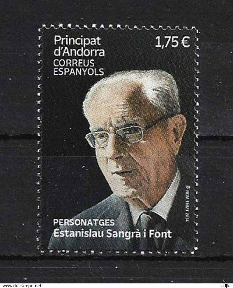 2024. Estanislau Sangrà I Font, Auditor General De Andorra. Sello Nuevo ** - Neufs