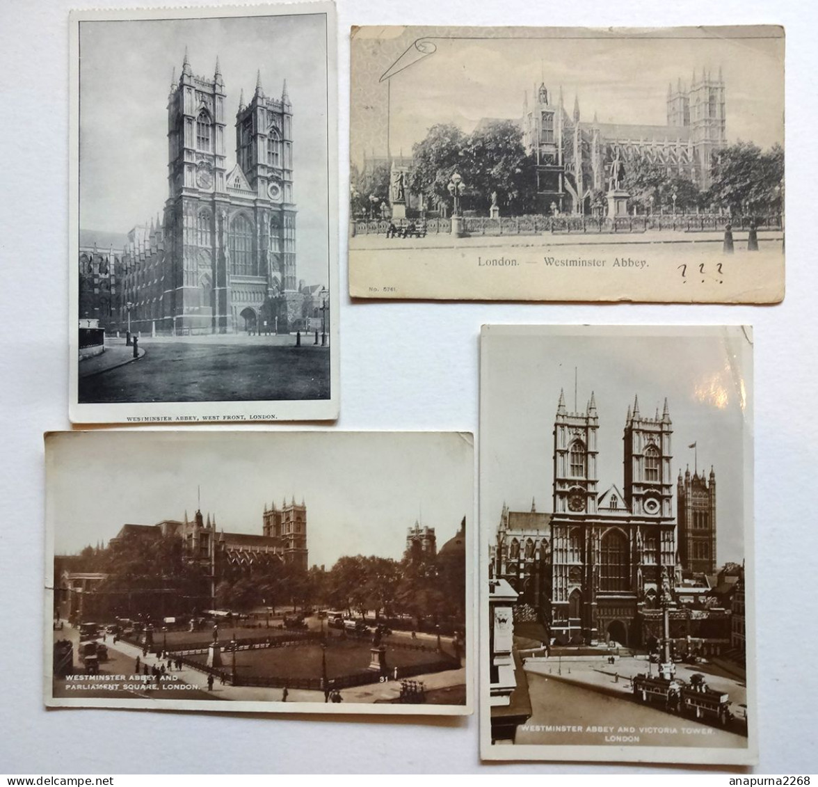 4 CP . LONDON..WESTMINSTER ABBEY....1908   1925   1934 - Westminster Abbey