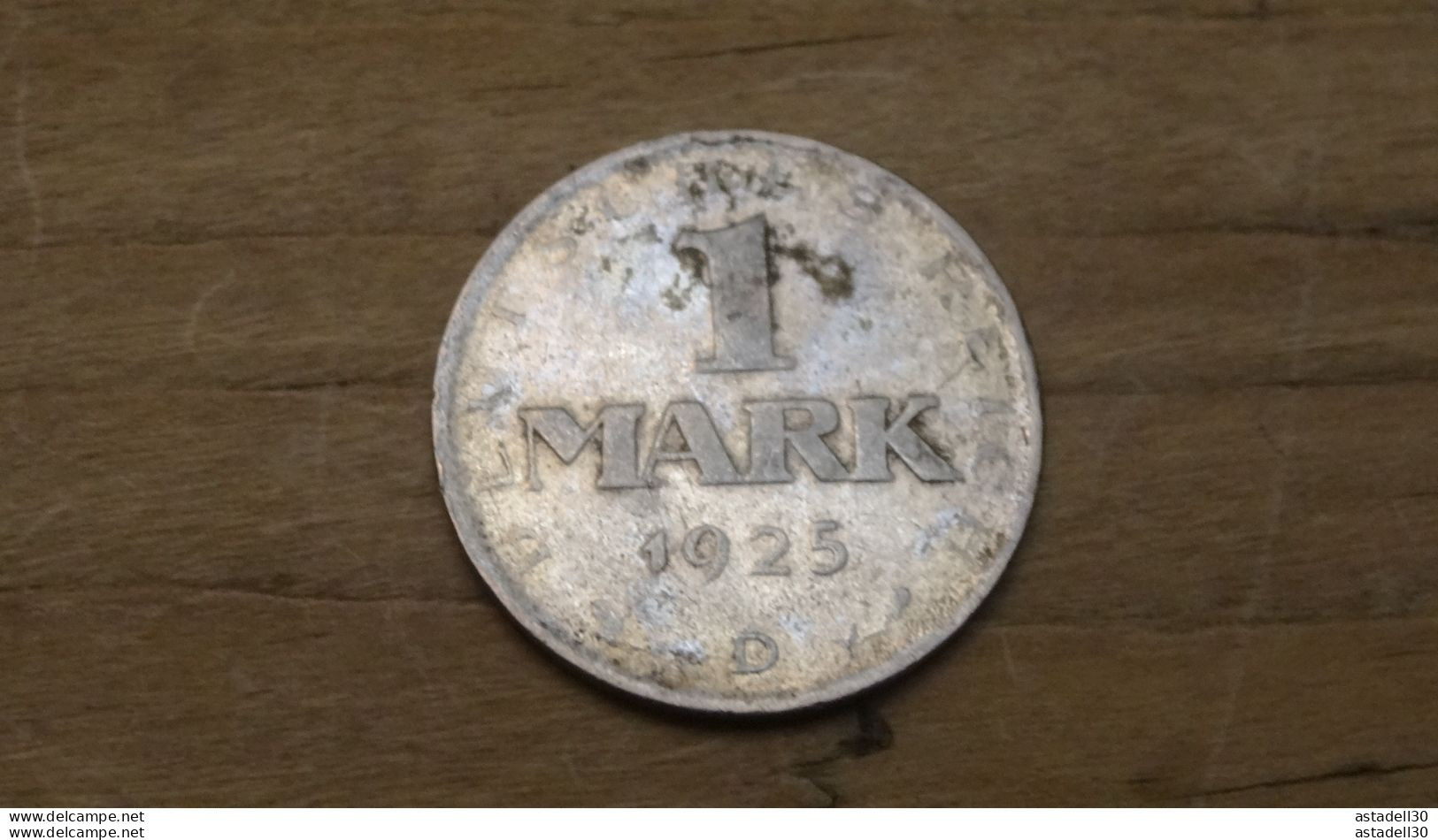 DEUTSCHLAND, 1 Mark 1925D  ......PHI....  ALL-15 - 1 Mark & 1 Reichsmark