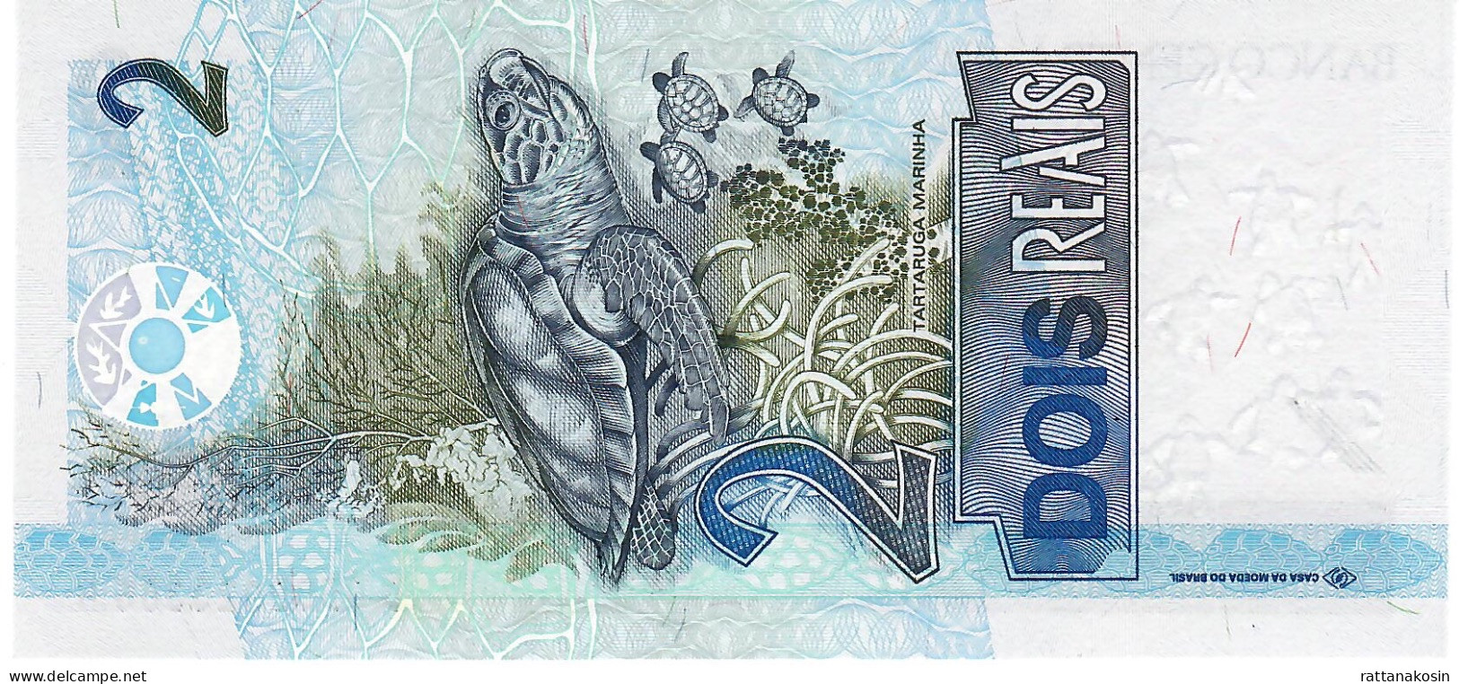 BRAZIL P249d 2 REAIS 2001  #B/A Signature 28a  UNC. - Brazil