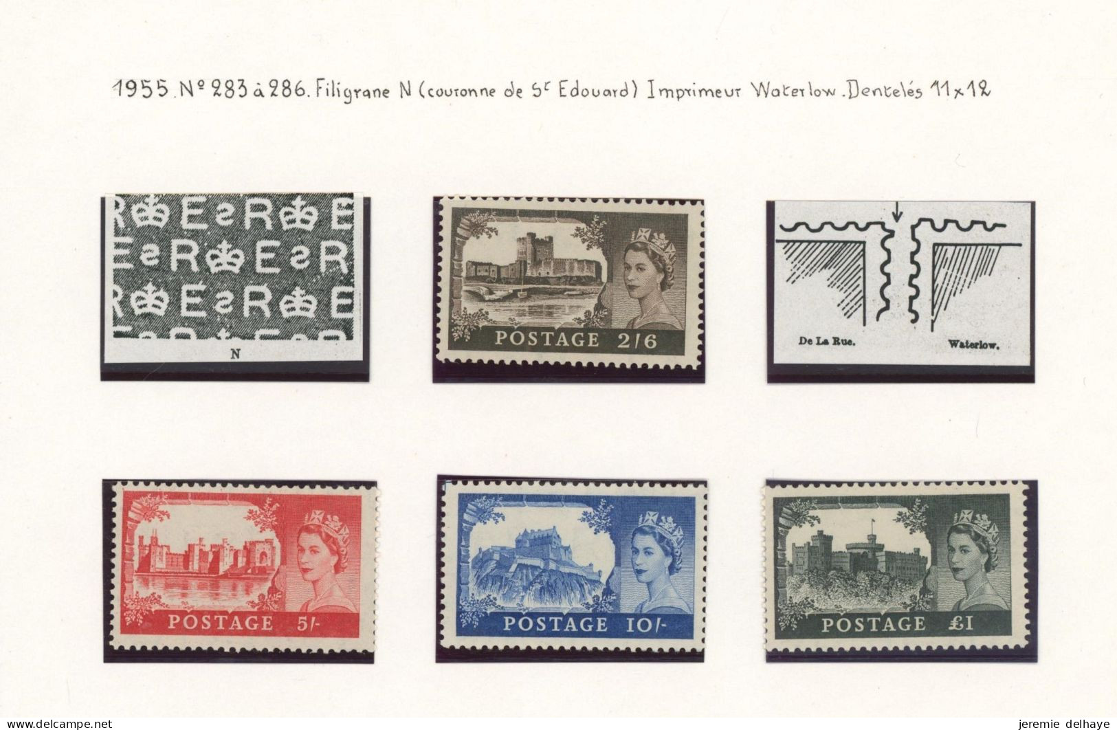 Grande Bretagne - Yv N°283/86* Neuf Charniéré (MH) Filigrane N, Couronne De St Edouard - Unused Stamps