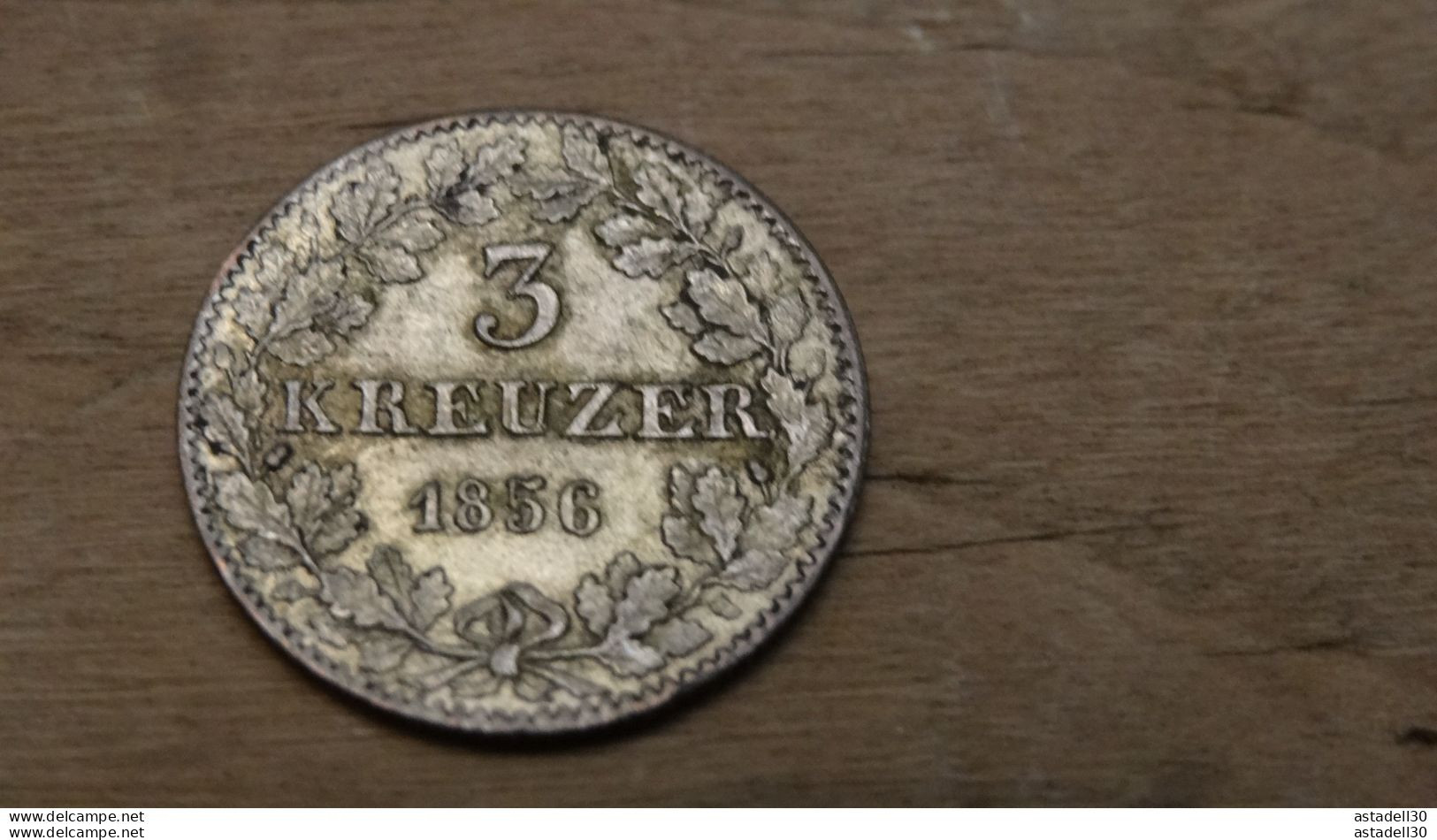 , German States FRANKFURT, 3 Kreuzer 1856 ......PHI....  ALL-3 - Piccole Monete & Altre Suddivisioni