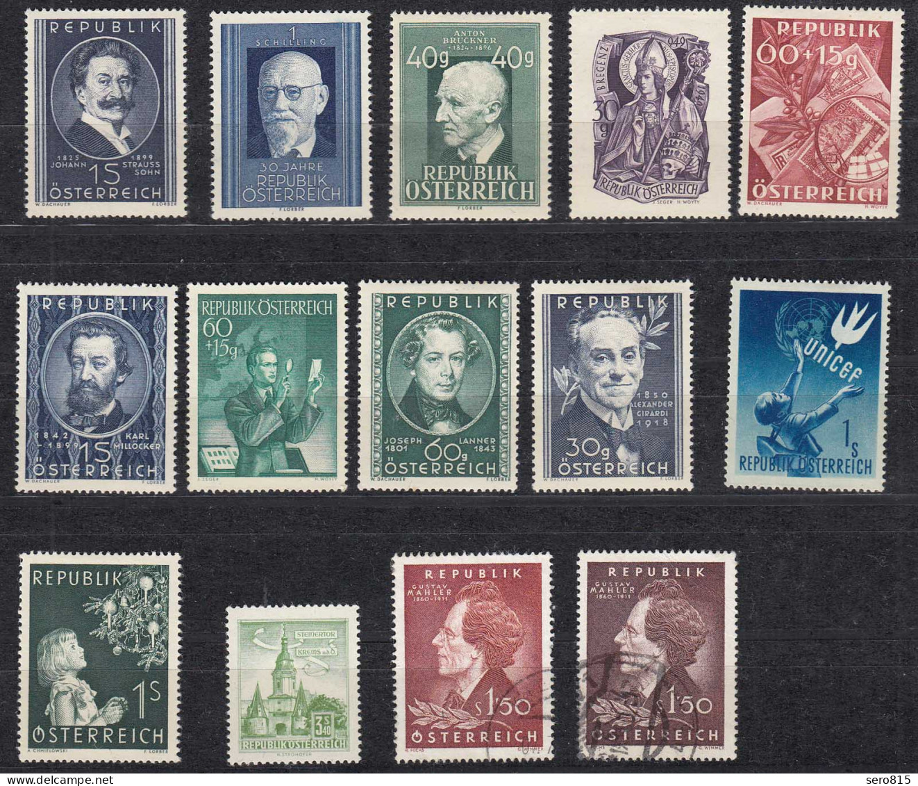 Österreich Austria Briefmarken Lot Meist Ungebraucht Ca. 50er Jahre  (24677 - Andere & Zonder Classificatie