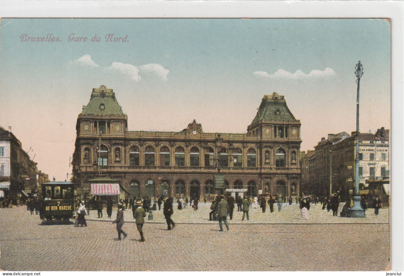 BRUXELLES  .  GARE DU NORD  .  CARTE COLORISEE NON ECRITE - Ferrovie, Stazioni